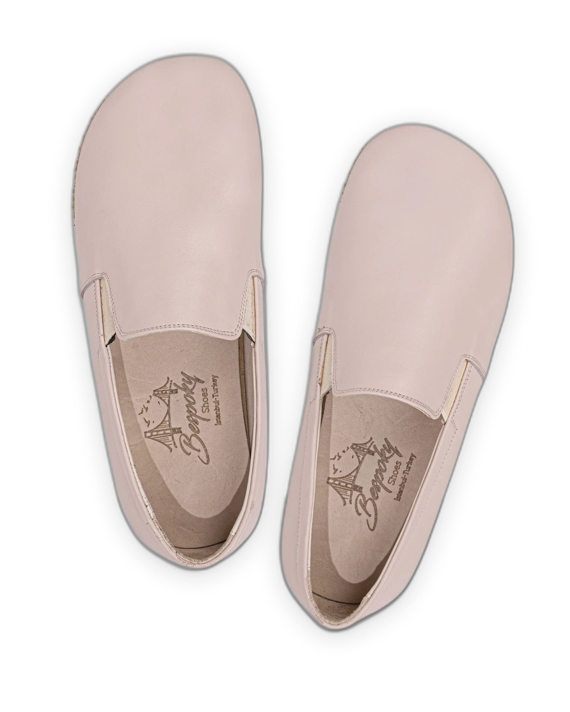 Side view Pink Barefoot Shoes - Calf Leather Zero Drop | Bespoky
