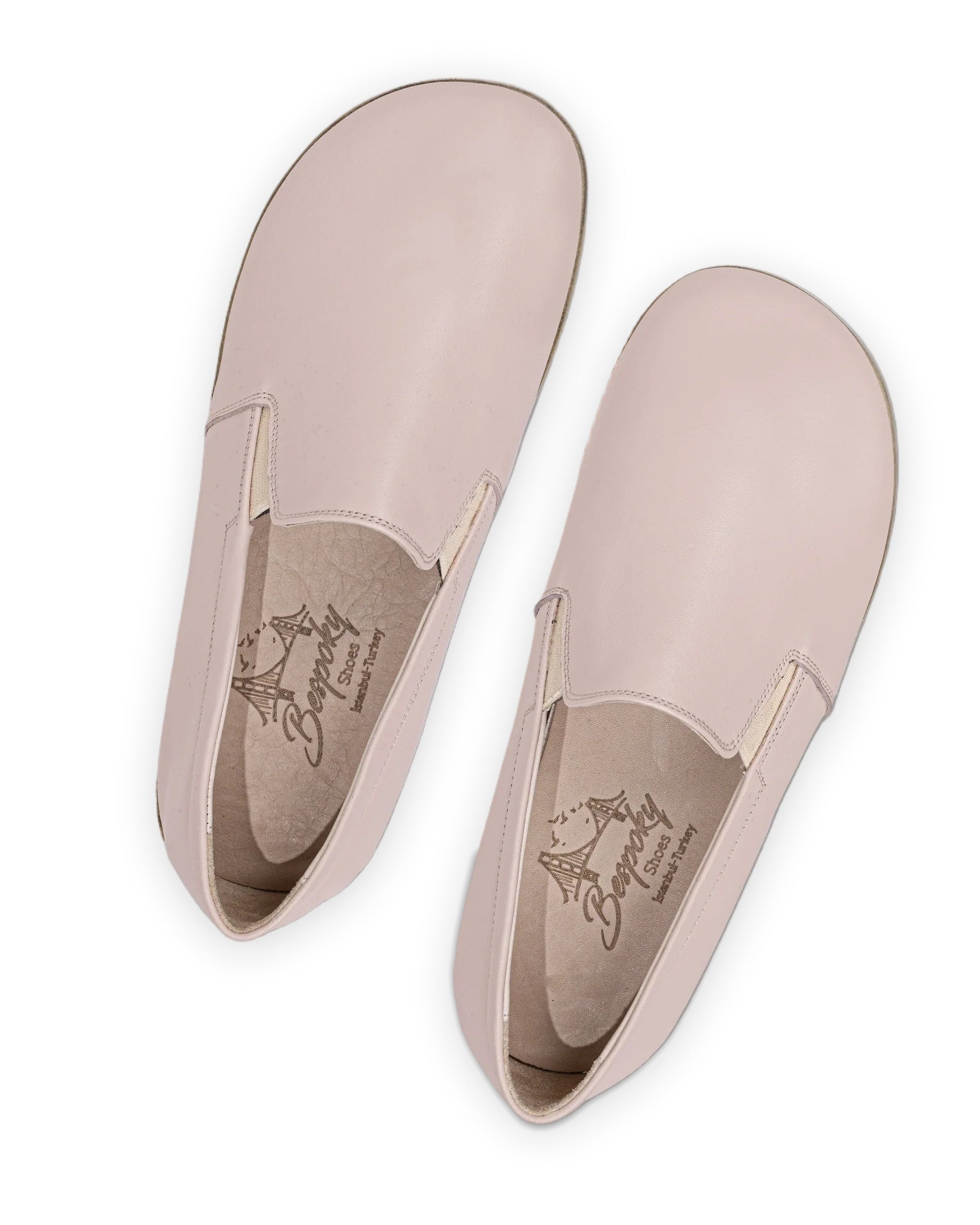 Women's Pink Barefoot Shoes - Handcrafted Calf Leather Wide Toe Box | Bespoky