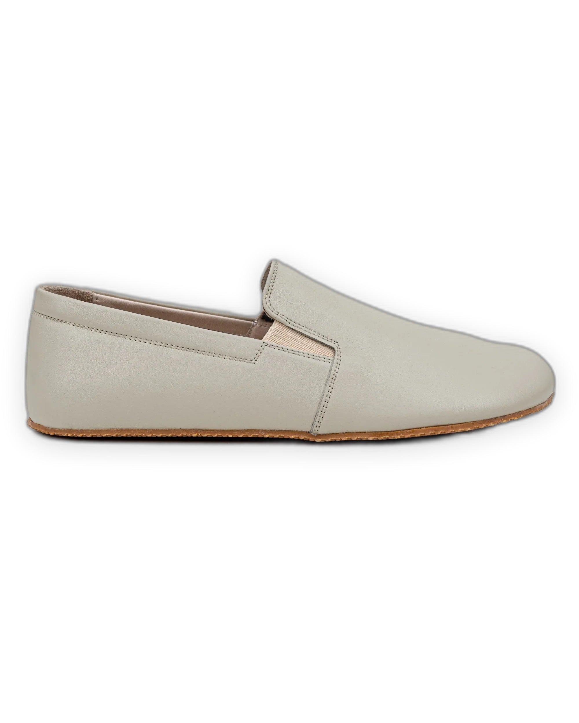 Pair Lucas Beige Barefoot Shoes - Barefoot Wide Toe Calf Leather | Bespoky