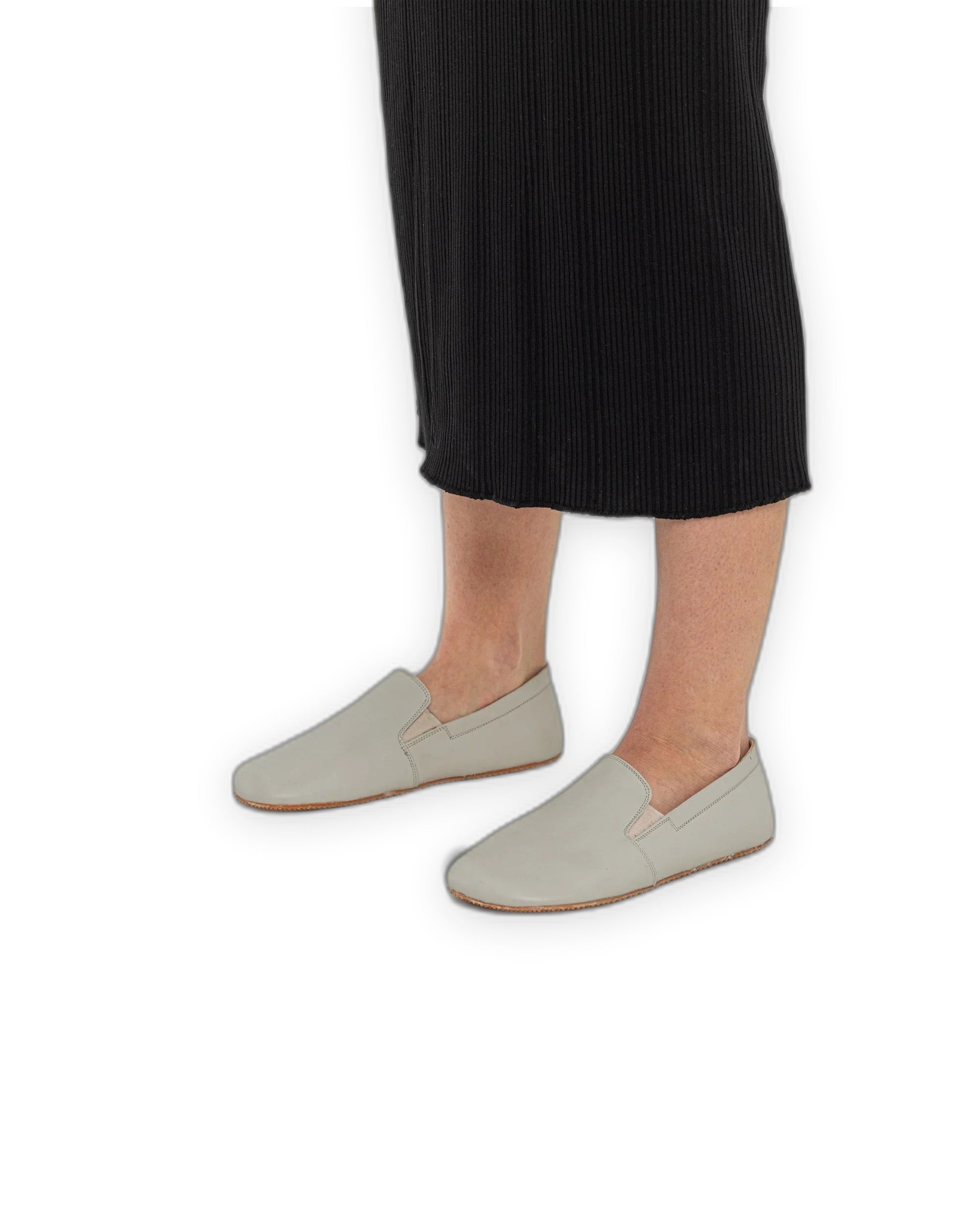 Back view Lucas Beige Barefoot Shoes - Calf Leather Handcrafted | Bespoky