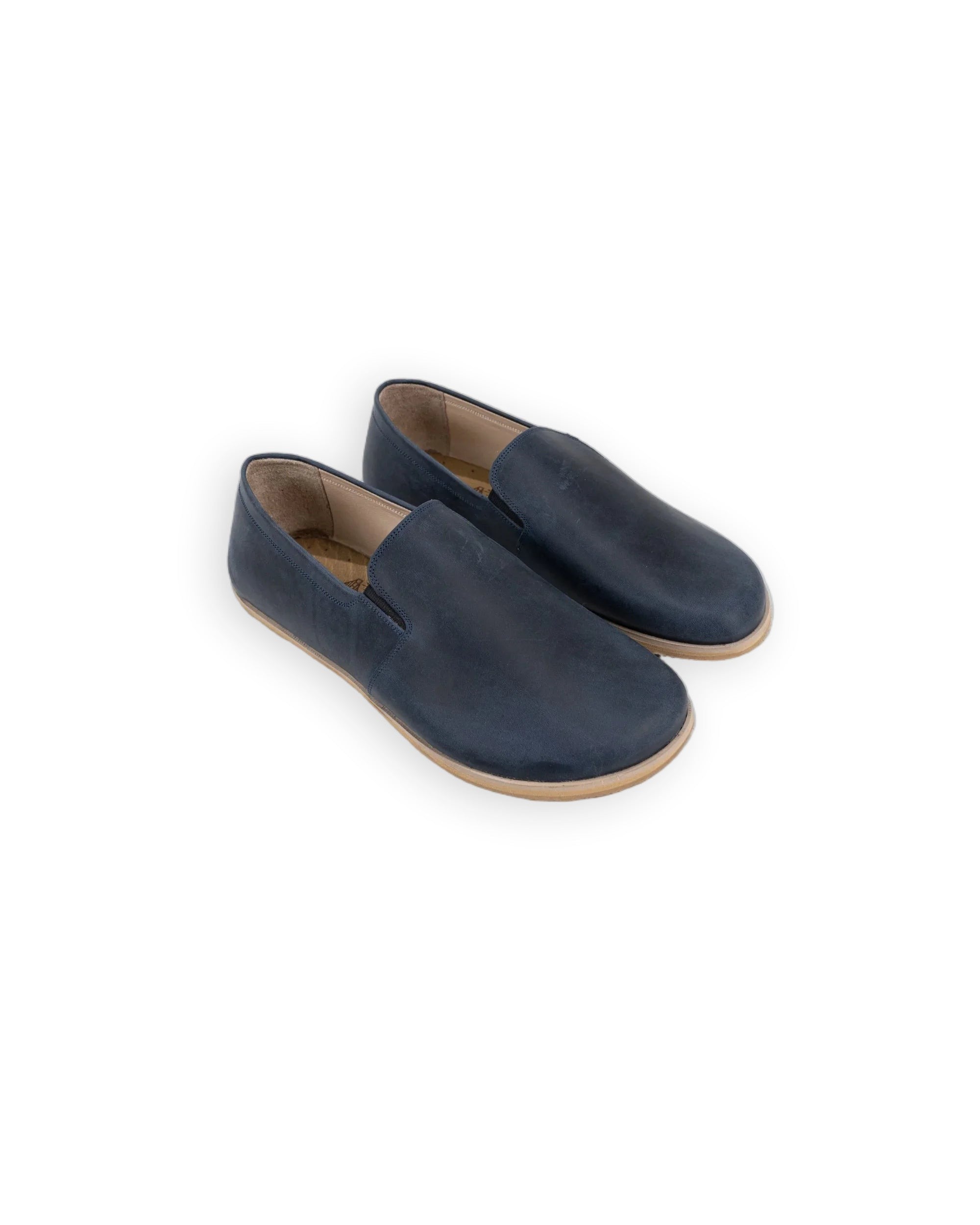 Women's Navy Barefoot Shoes - Handcrafted Calf Leather Wide Toe Box | Bespoky