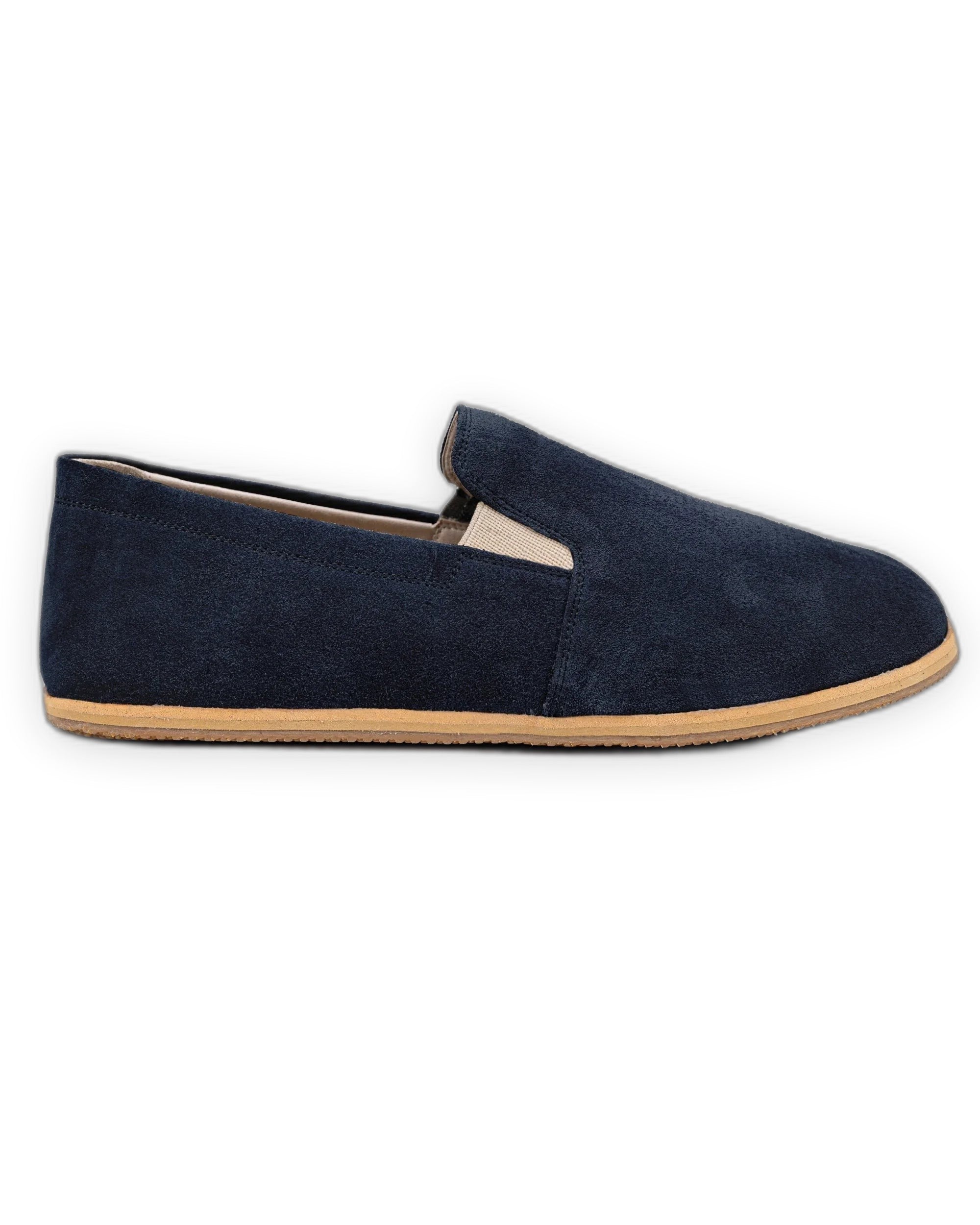 Top view Navy Barefoot Shoes - Handcrafted Calf Leather | Bespoky