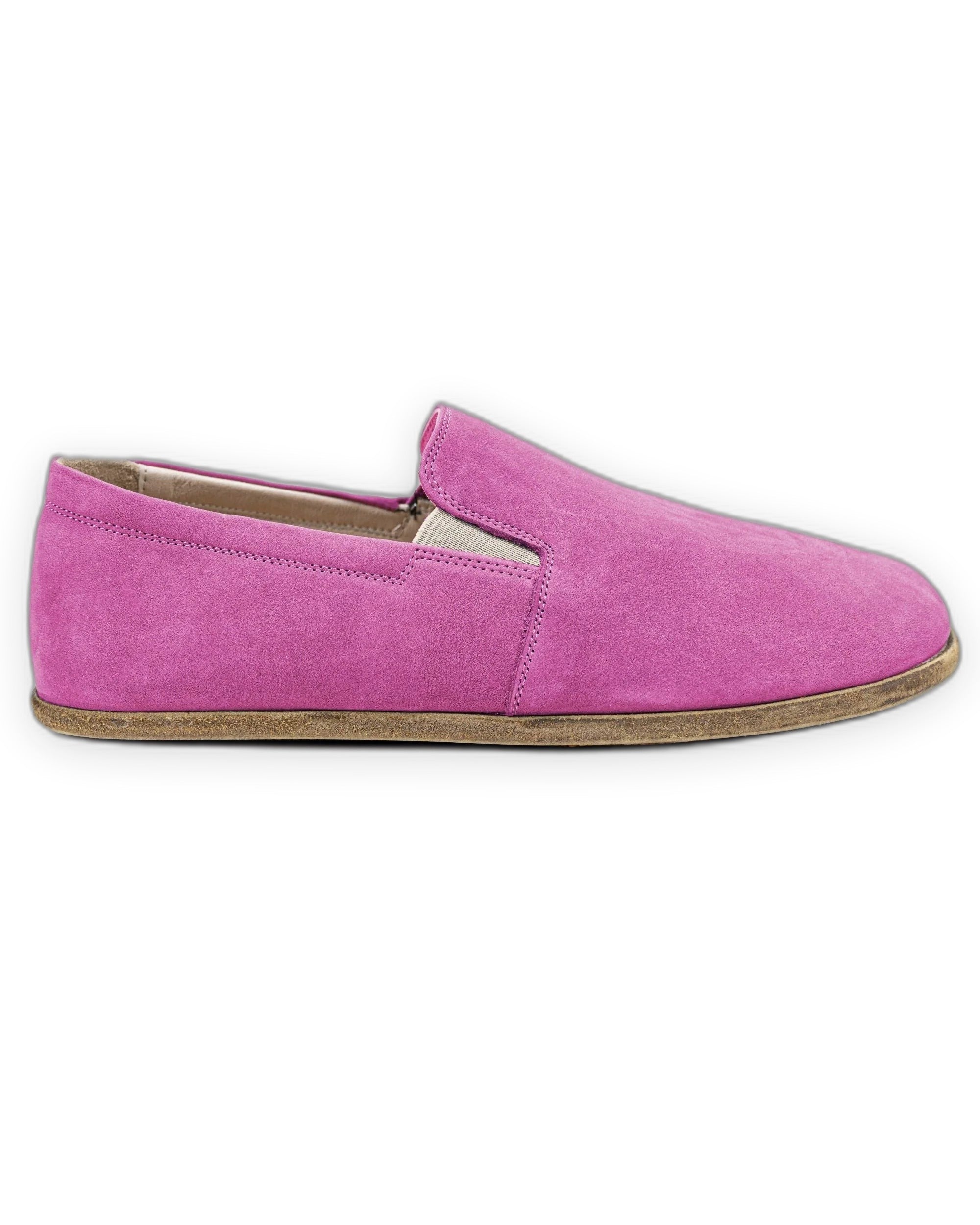 Side view Pink Barefoot Shoes - Calf Leather Zero Drop | Bespoky