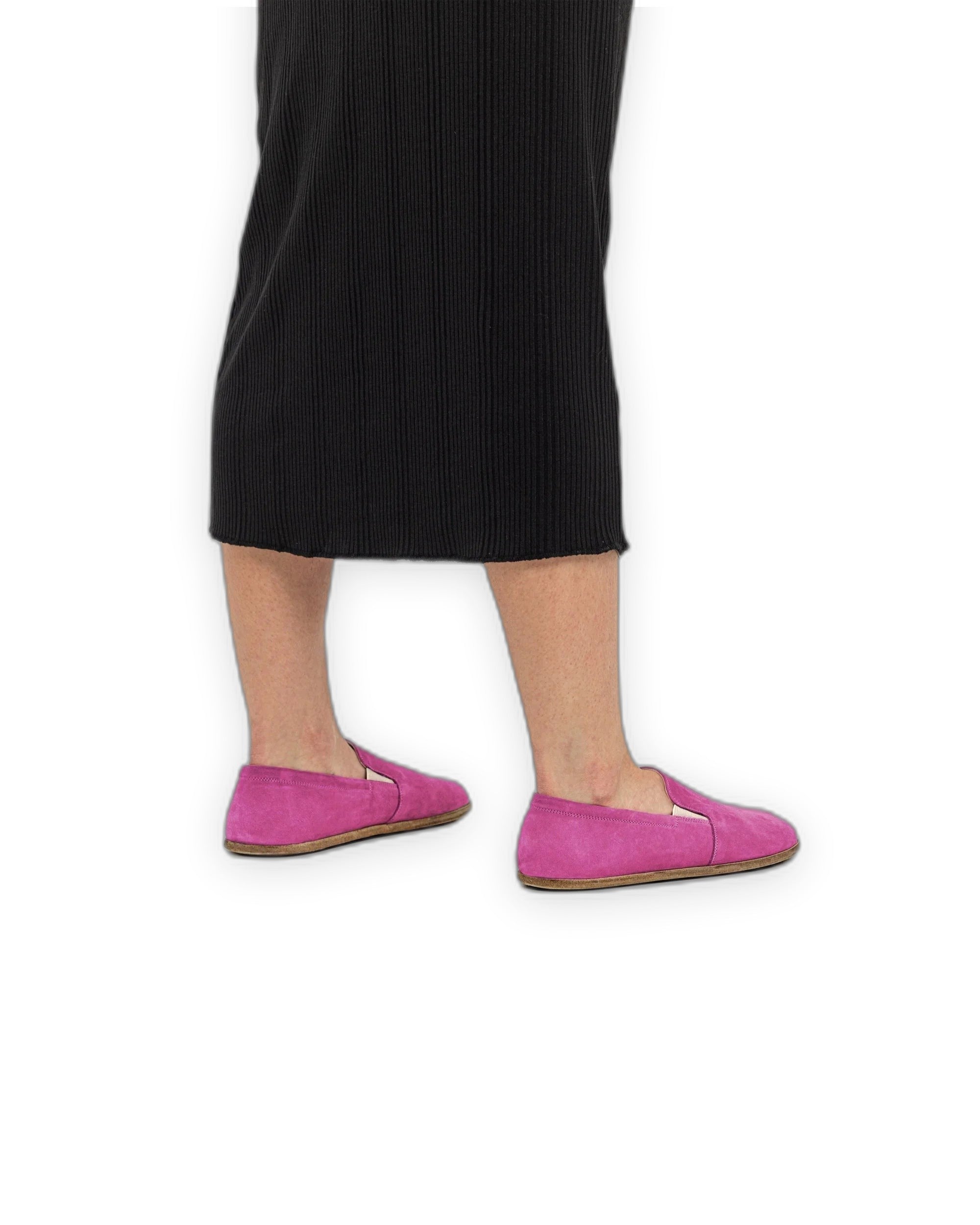Detail Pink Barefoot Shoes - Handcrafted Calf Leather Turkey | Bespoky