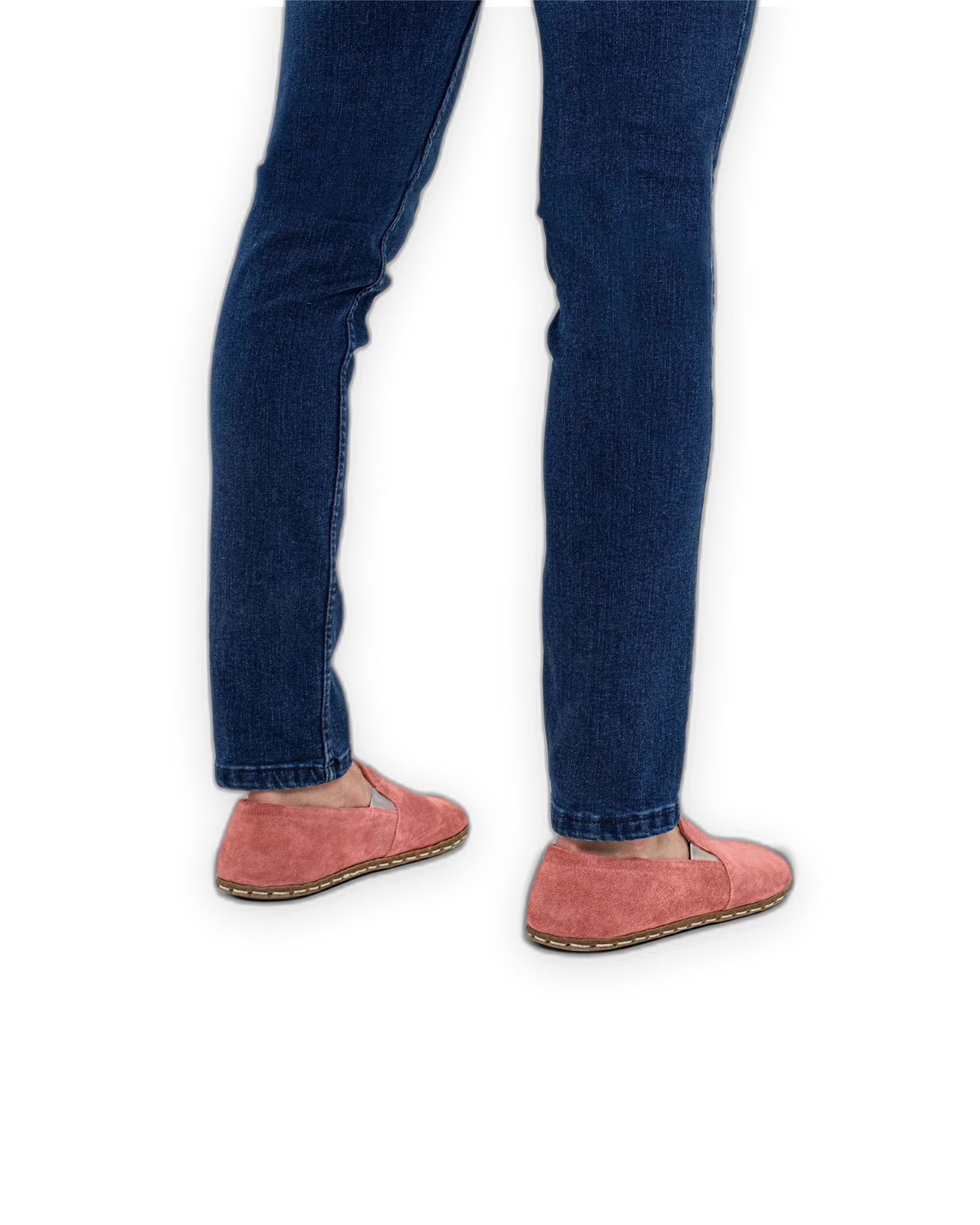 Top view Pink Barefoot Shoes - Handcrafted Calf Leather | Bespoky