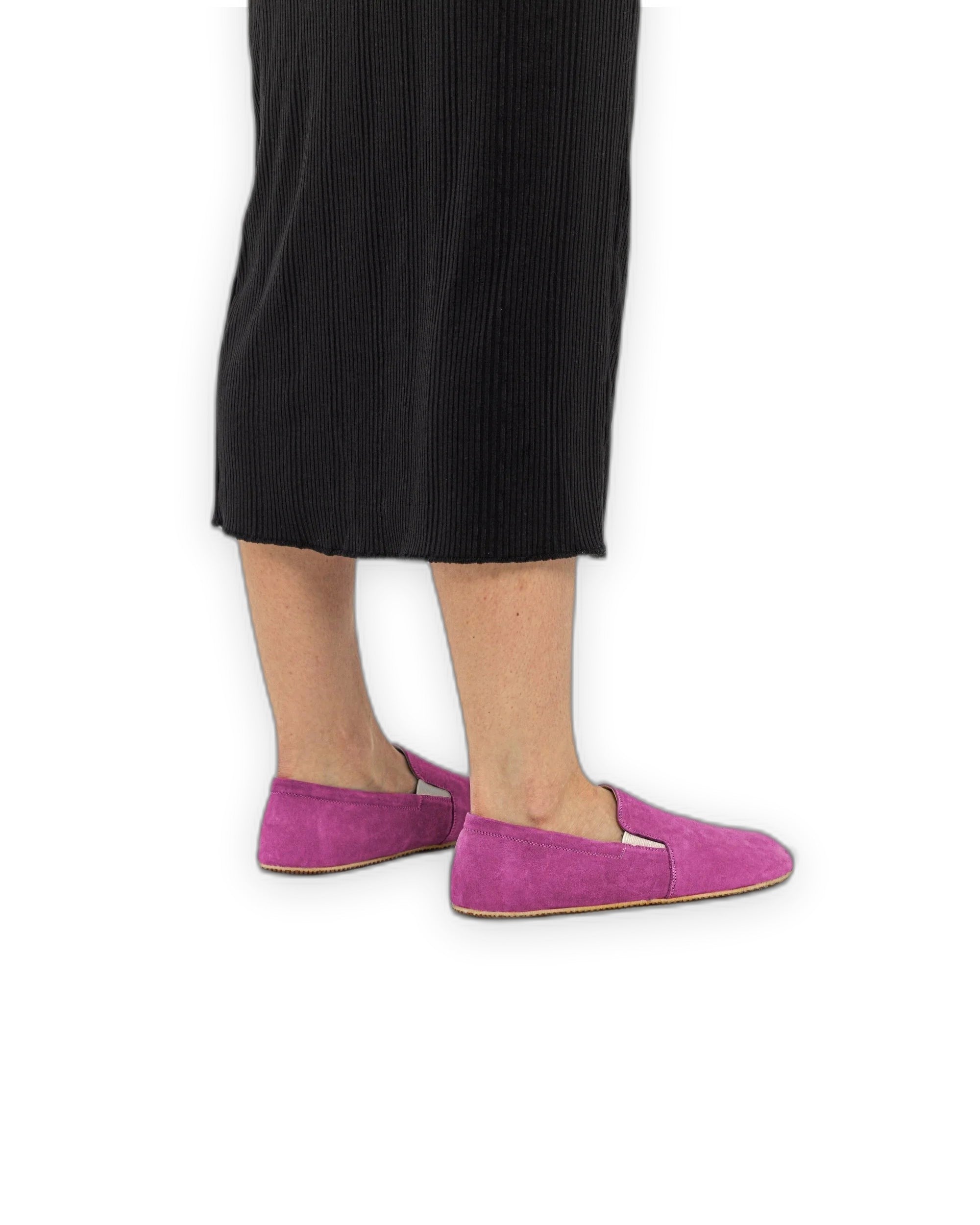 Pair Pink Barefoot Shoes - Barefoot Wide Toe Calf Leather | Bespoky