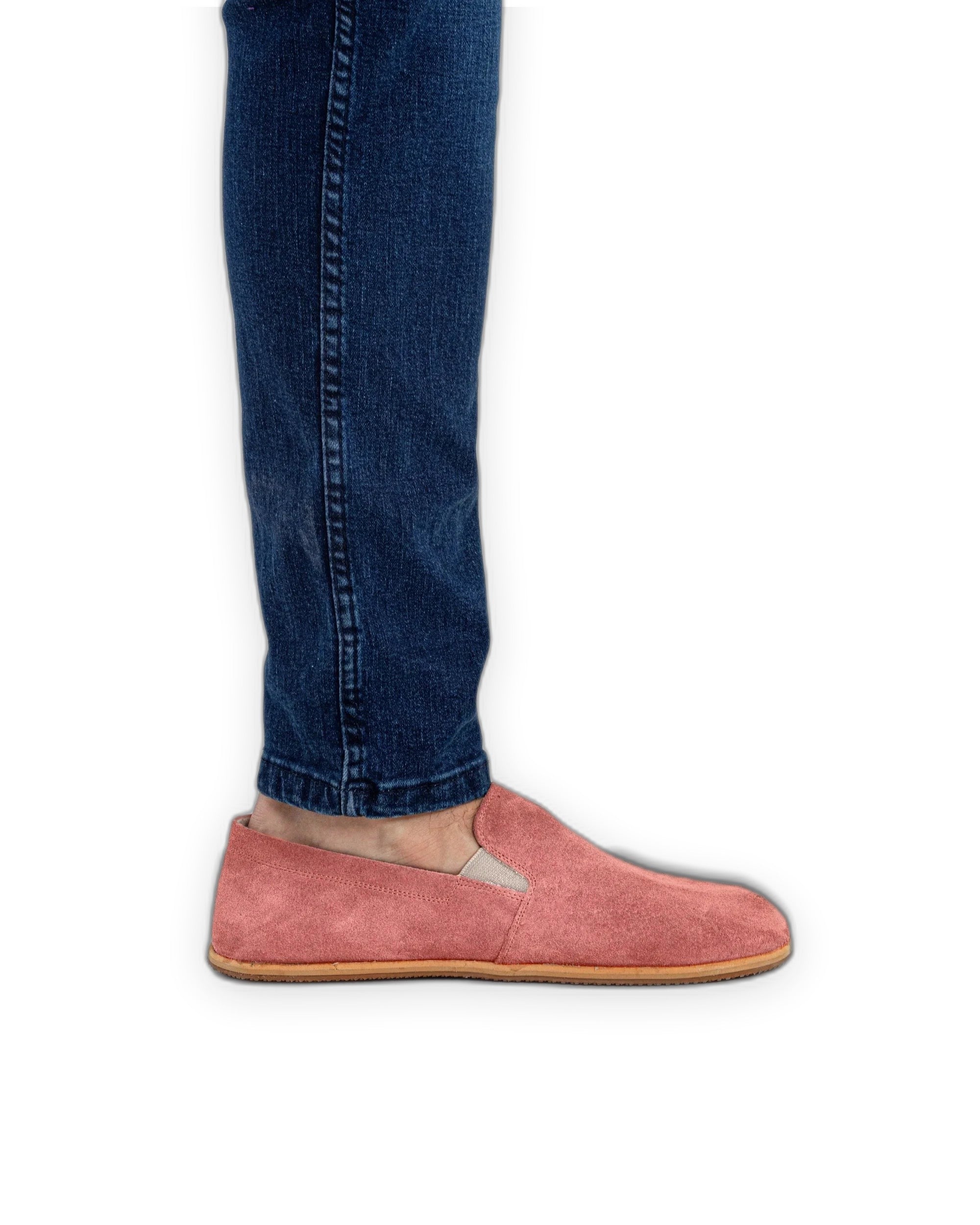 Back view Pink Barefoot Shoes - Calf Leather Handcrafted | Bespoky