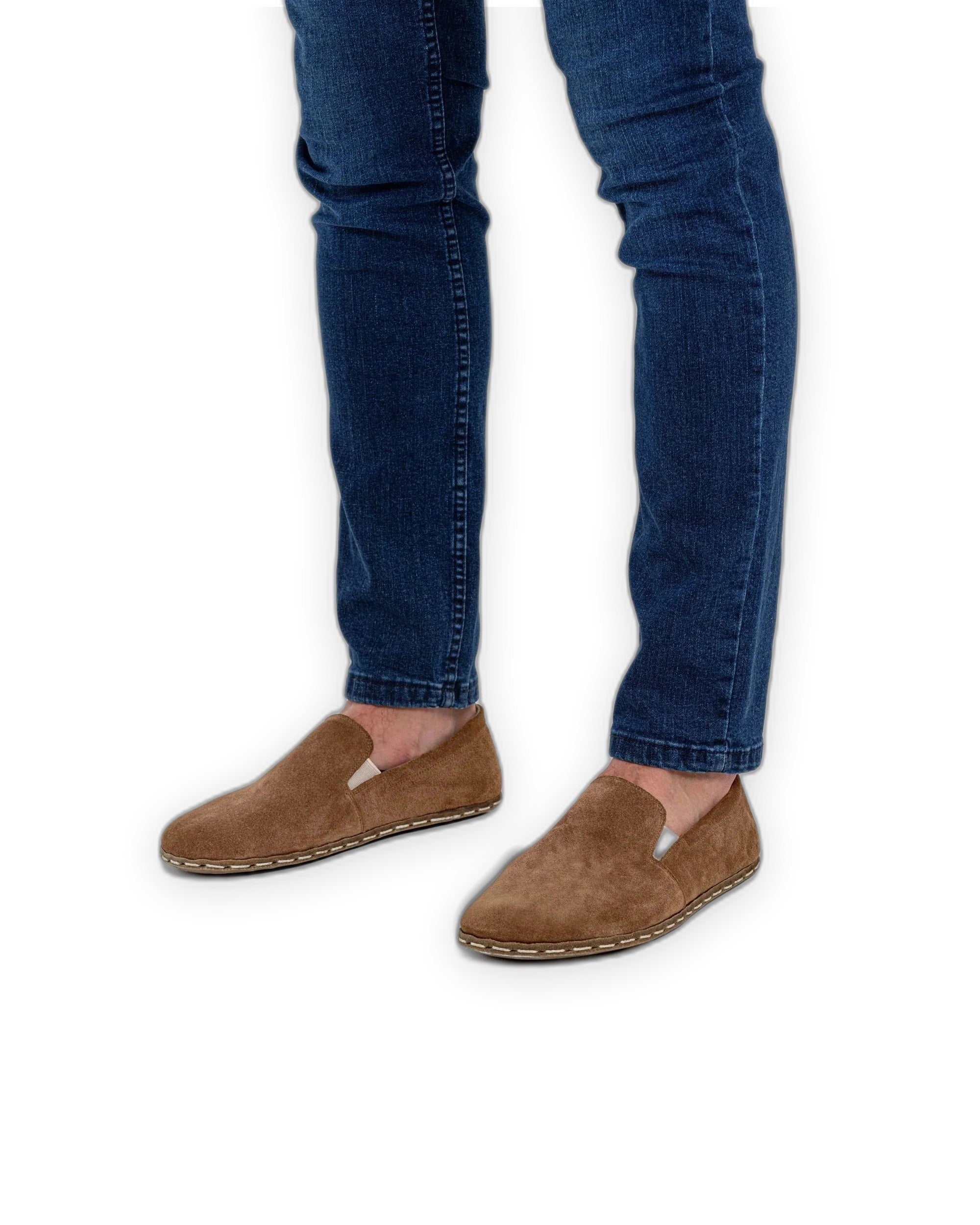 Side view Tan Barefoot Shoes - Calf Leather Zero Drop | Bespoky