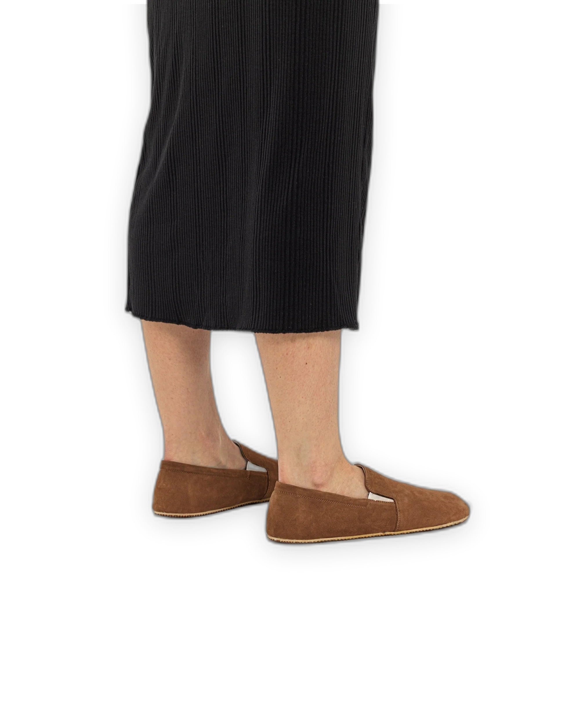 Back view Tan Barefoot Shoes - Calf Leather Handcrafted | Bespoky