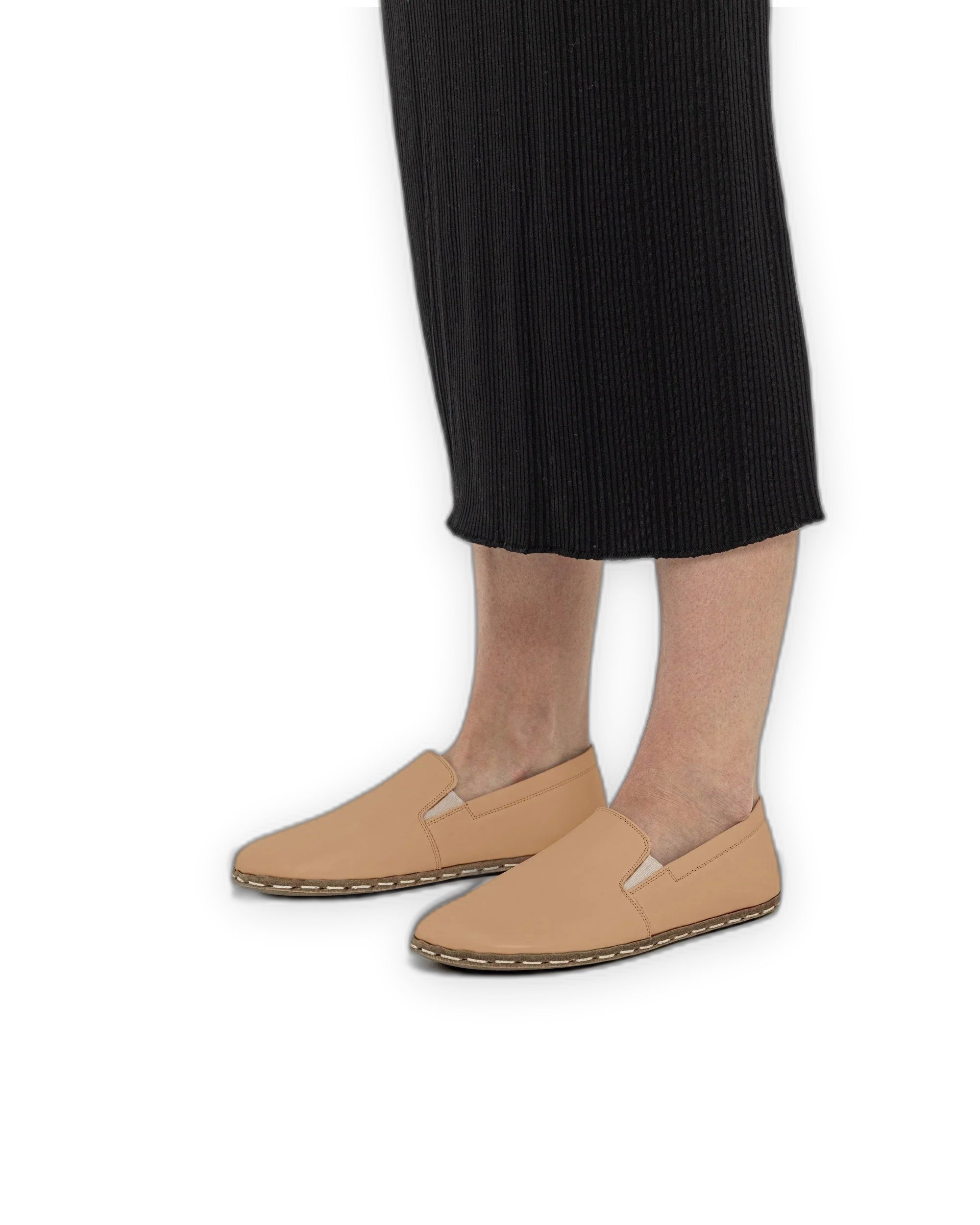 Back view Undyed Barefoot Shoes - Calf Leather Handcrafted | Bespoky