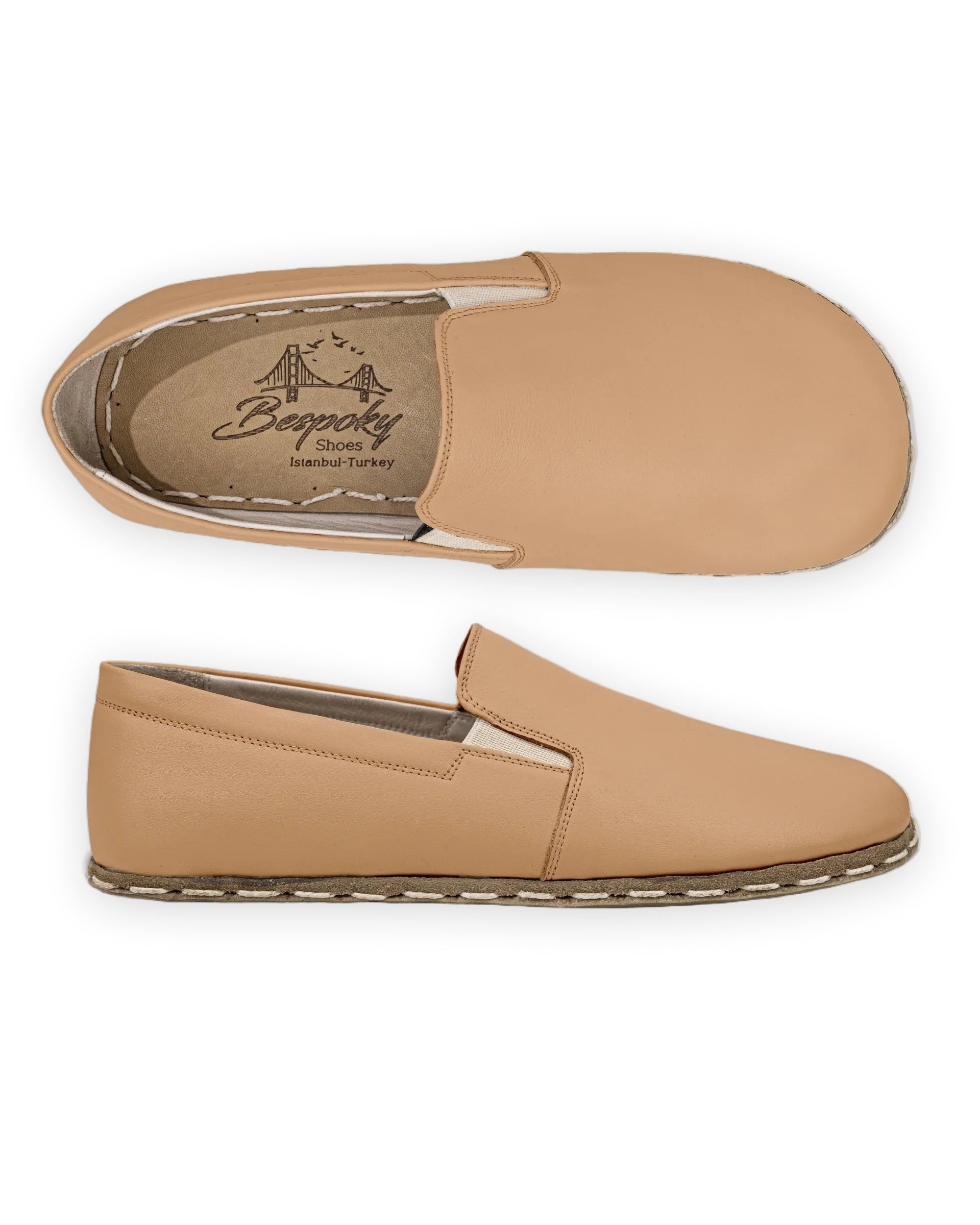 Women's Undyed Barefoot Shoes - Handcrafted Calf Leather Wide Toe Box | Bespoky