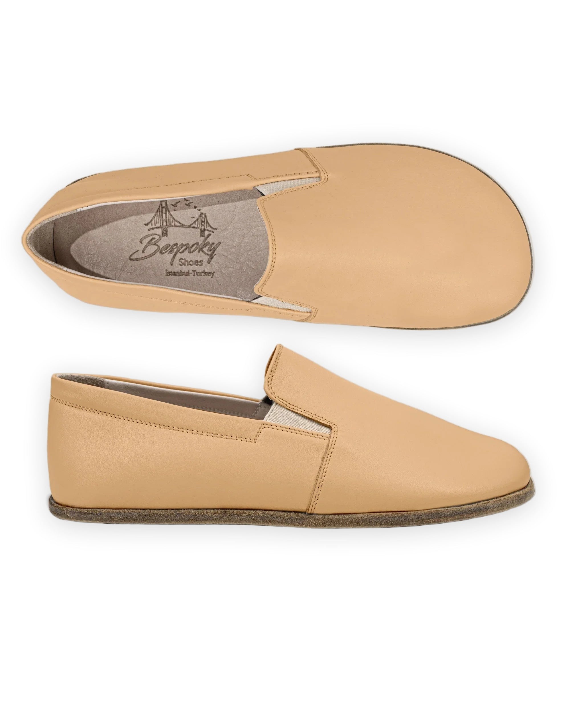 Women's Undyed Barefoot Shoes - Handcrafted Calf Leather Wide Toe Box | Bespoky