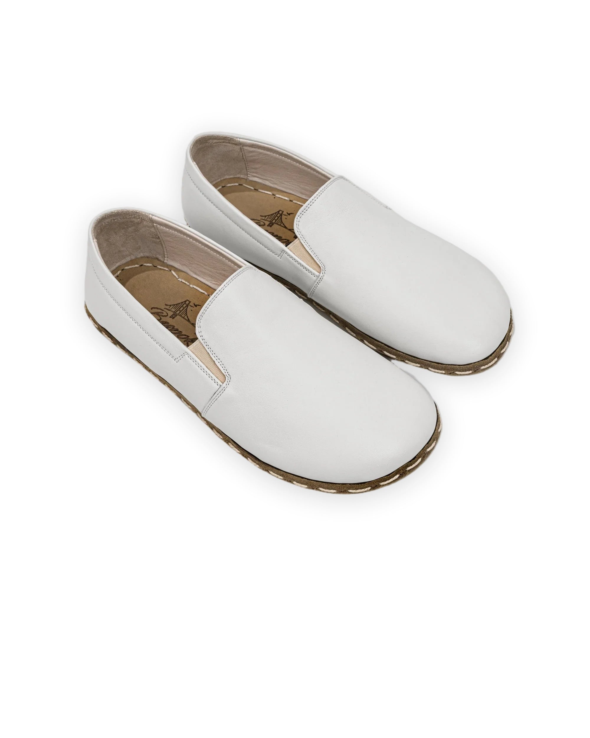 Women's White Barefoot Shoes - Handcrafted Calf Leather Wide Toe Box | Bespoky