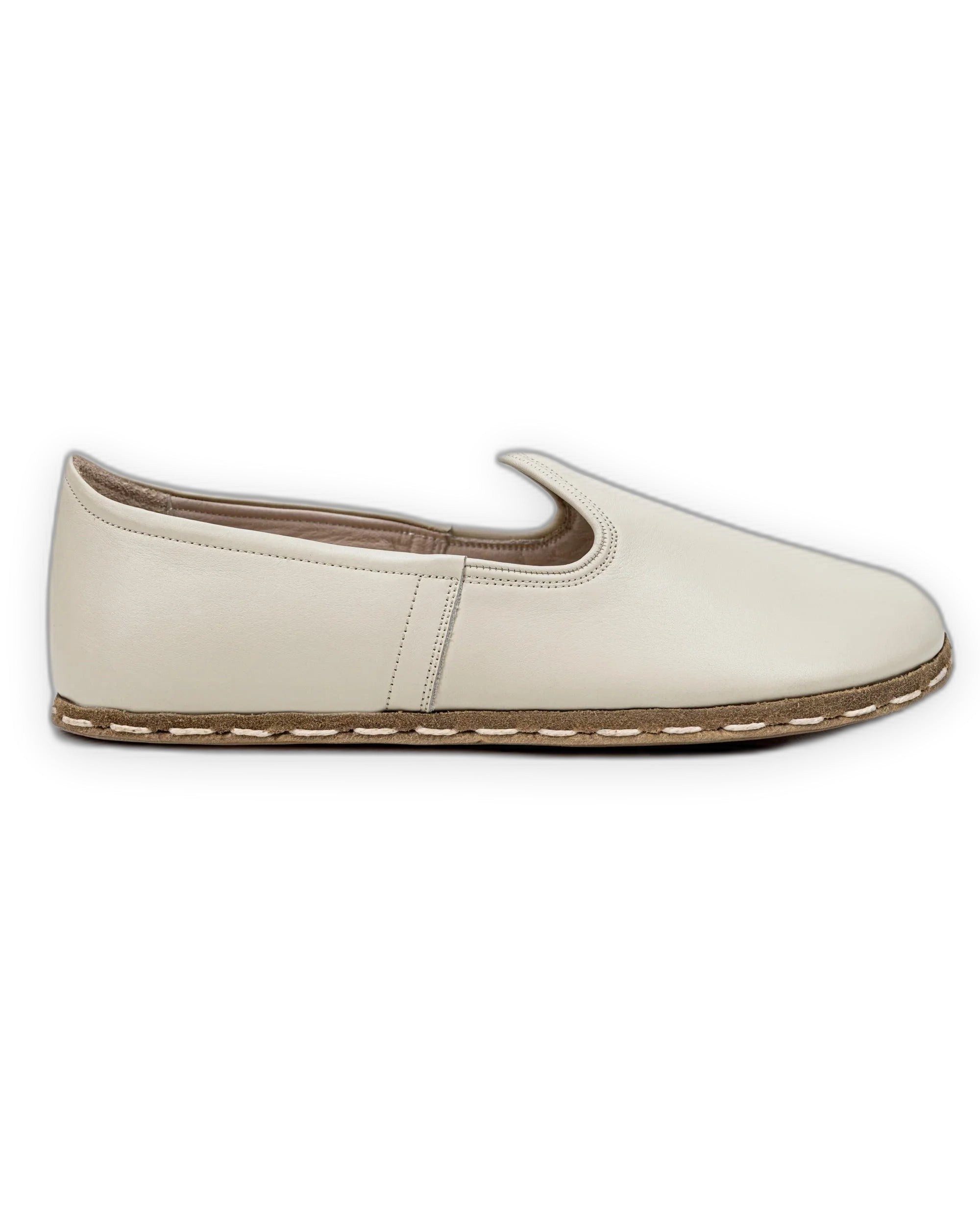 Detail Lucas Beige Barefoot Yemeni - Handcrafted Calf Leather Turkey | Bespoky