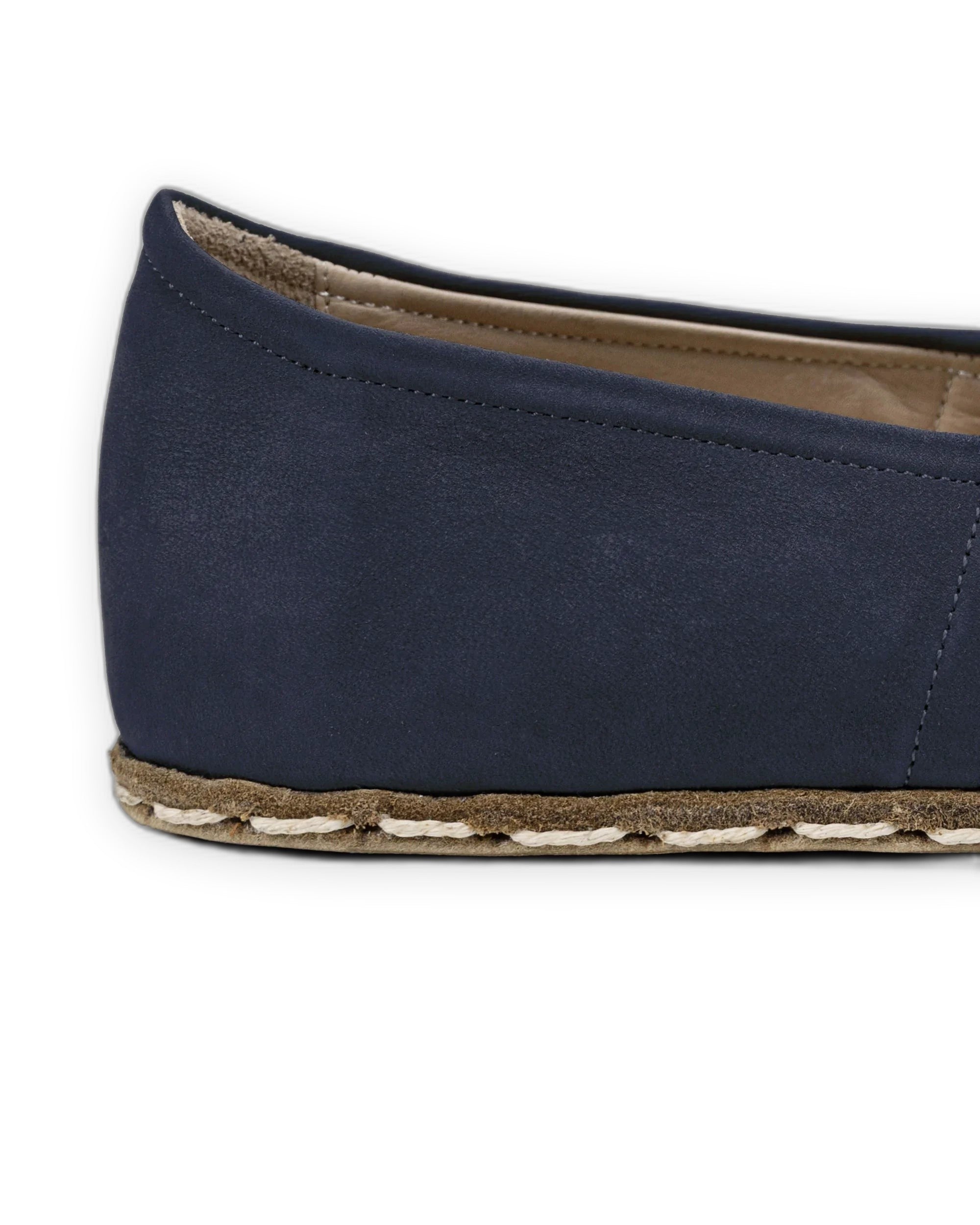 Top view Navy Nubuck Barefoot Yemeni - Handcrafted Calf Leather | Bespoky
