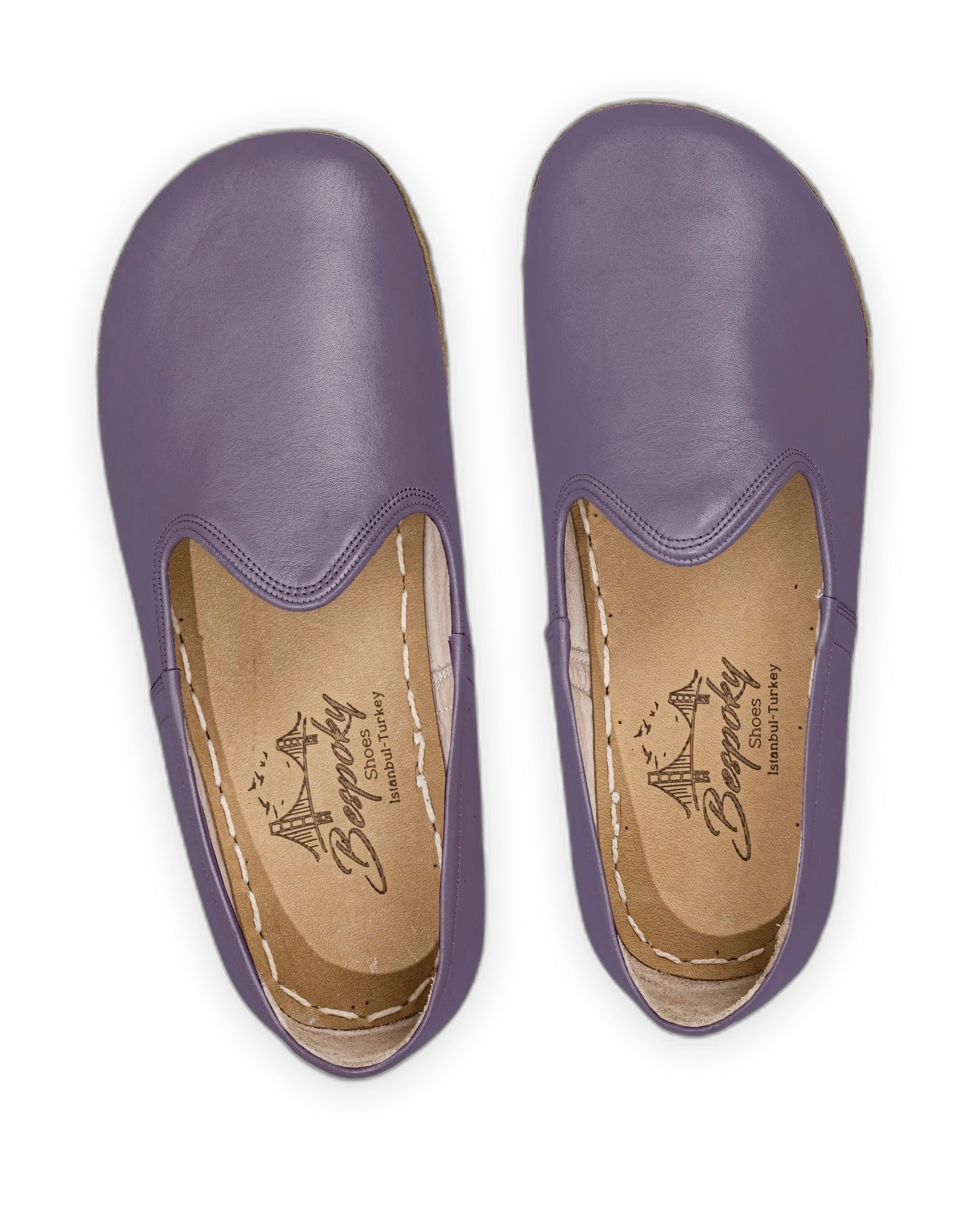 Side view Purple Barefoot Yemeni - Calf Leather Zero Drop | Bespoky