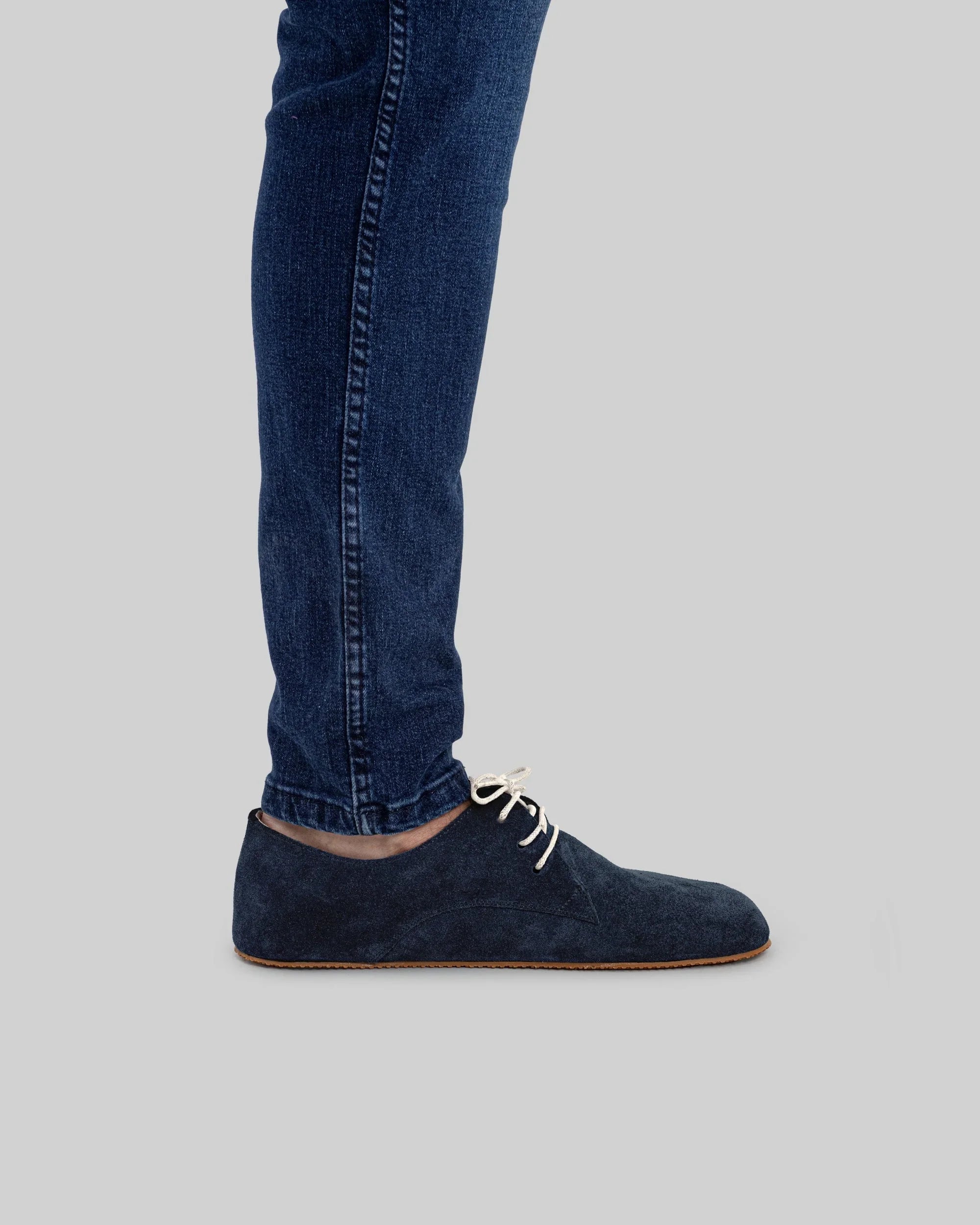 Back view Navy Oxford Shoes - Calf Leather Handcrafted | Bespoky
