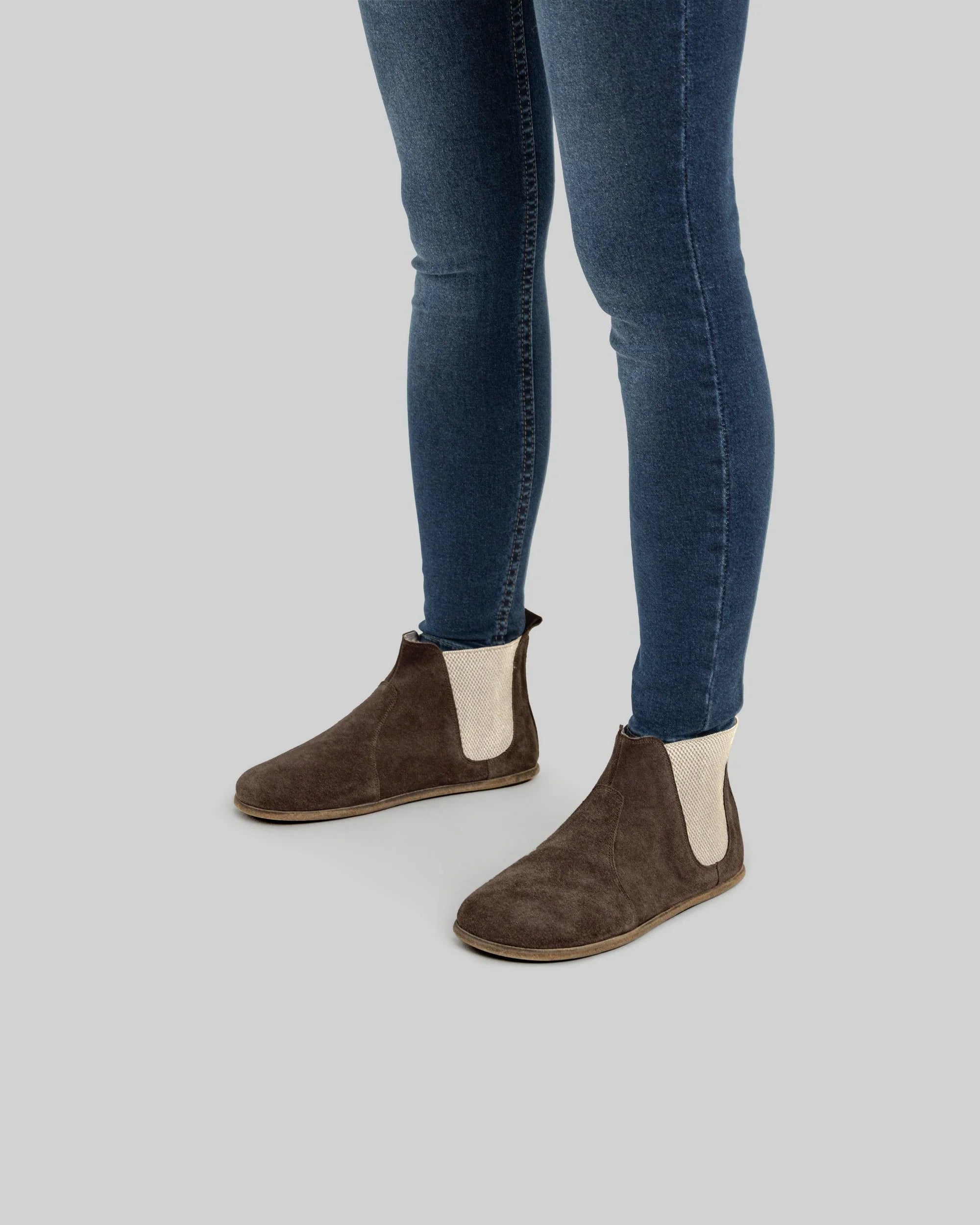 Detail Brown Suede Chelsea Boots - Handcrafted Calf Leather Turkey | Bespoky