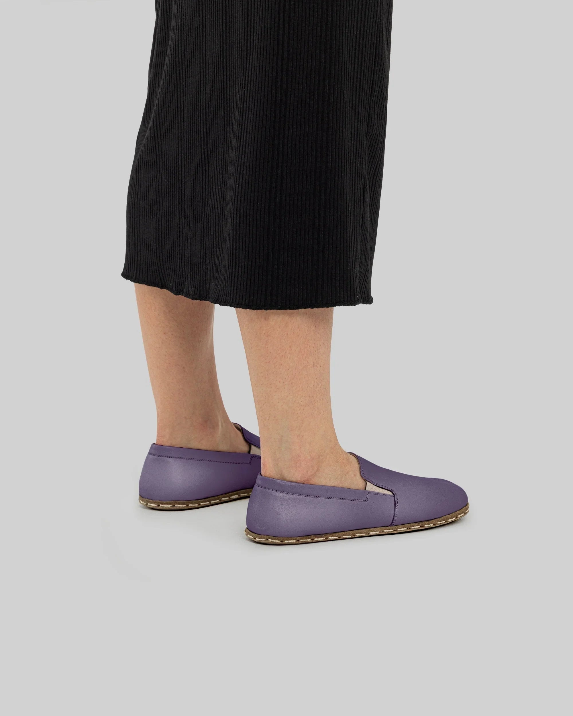 Detail Purple Barefoot Shoes - Handcrafted Calf Leather Turkey | Bespoky
