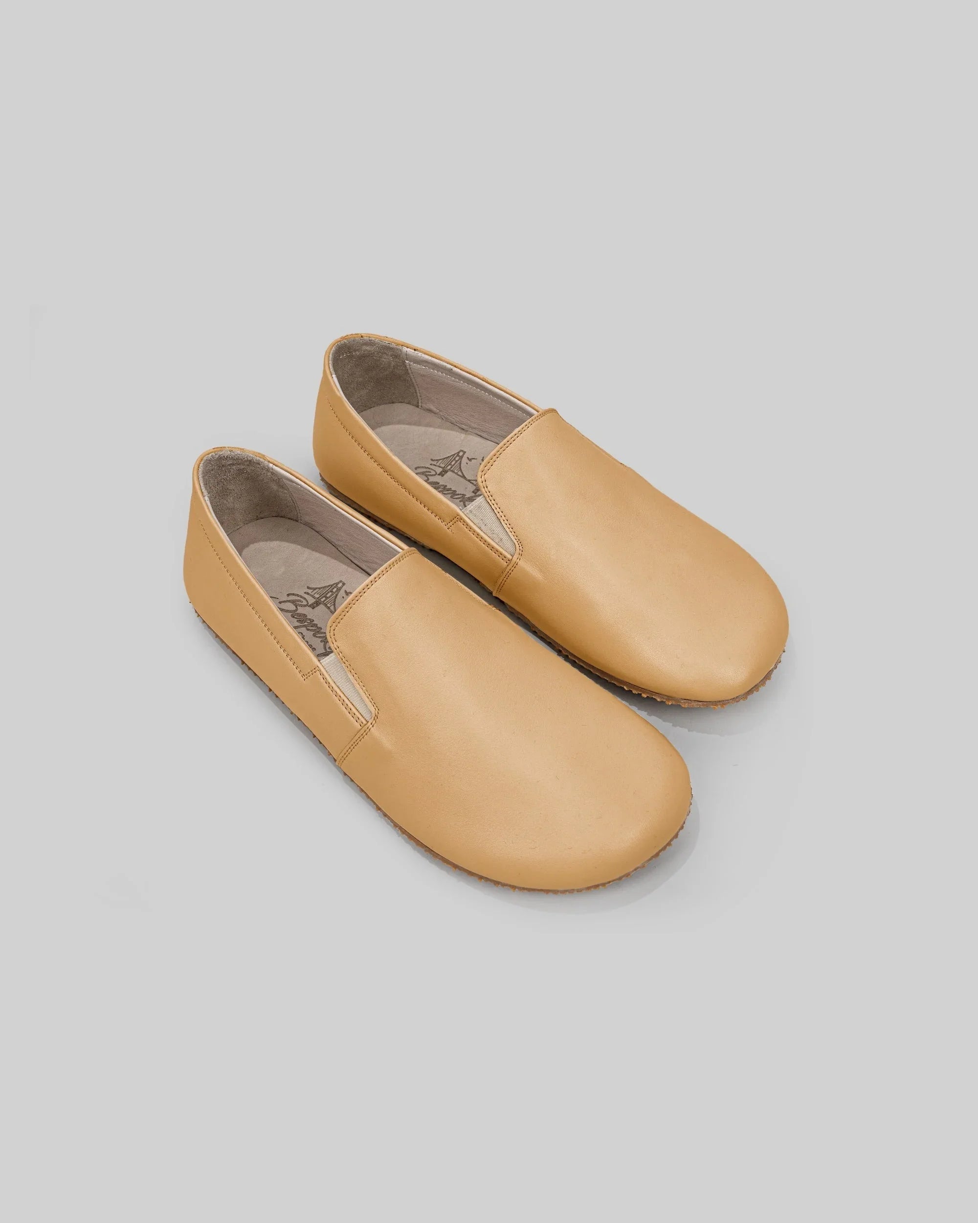 Men's Melon Yellow Barefoot Shoes - Handcrafted Calf Leather Wide Toe Box | Bespoky