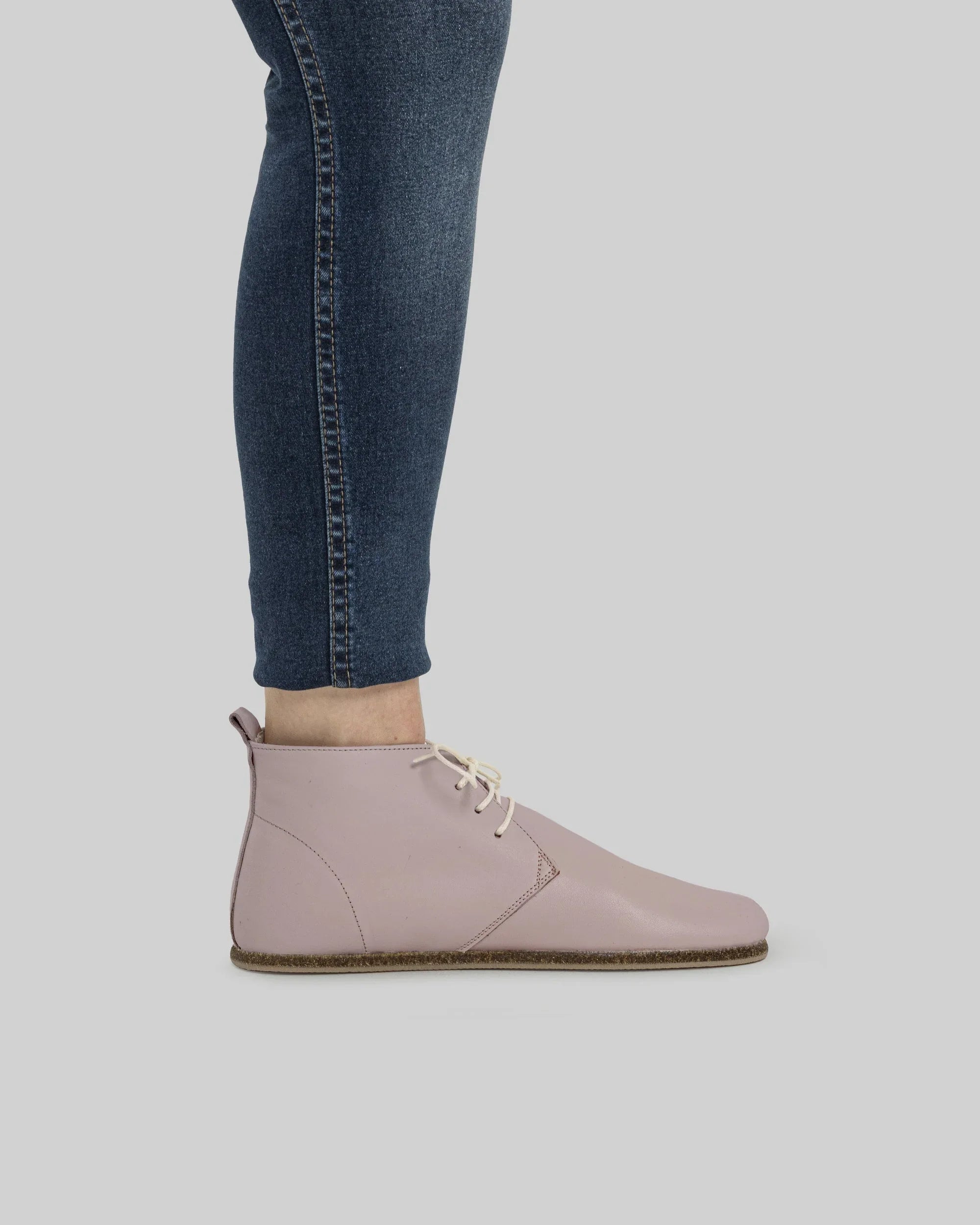 Detail Pink Ankle Boots - Handcrafted Calf Leather Turkey | Bespoky
