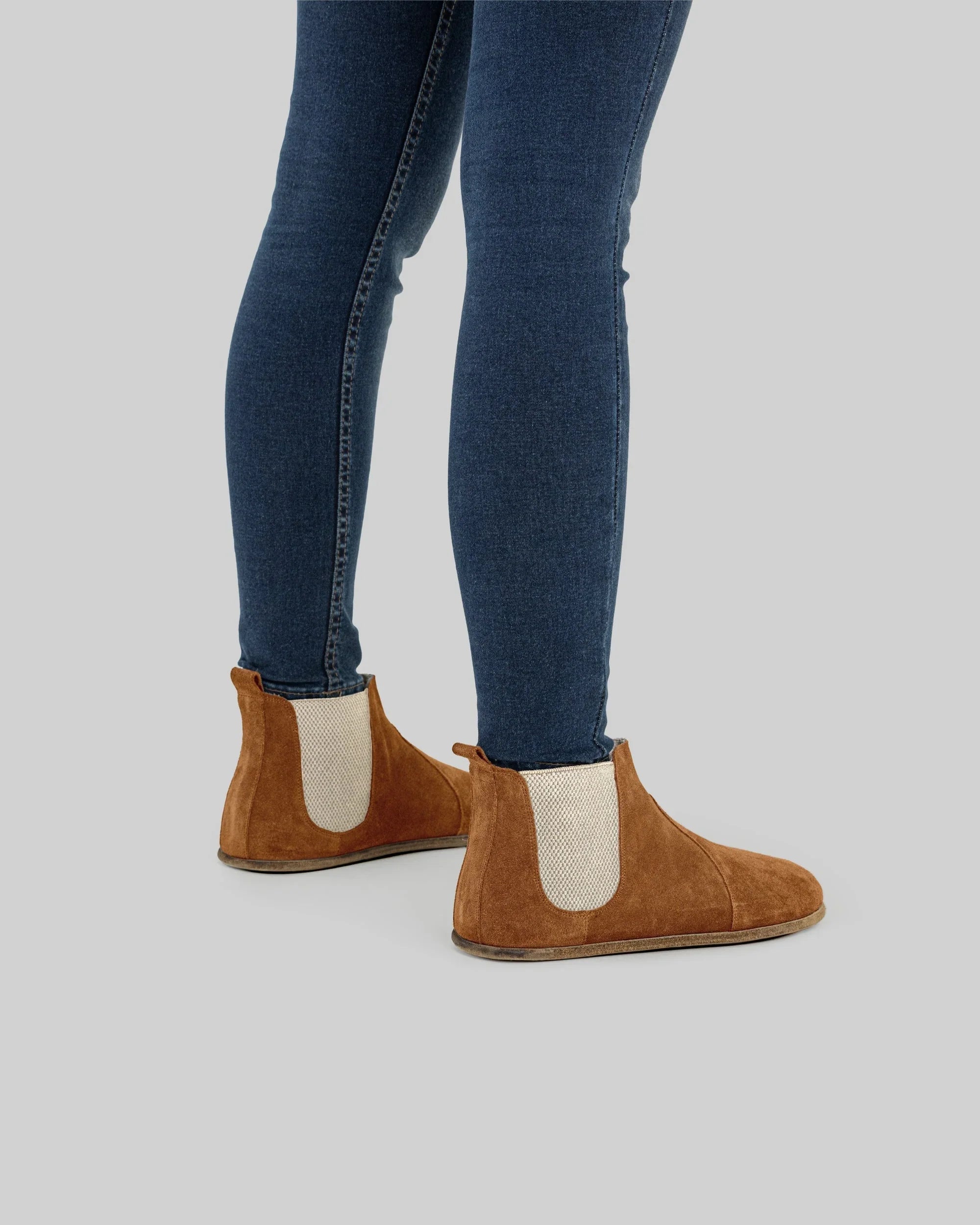 Pair Leather Chelsea Boots - Barefoot Wide Toe Calf Leather | Bespoky