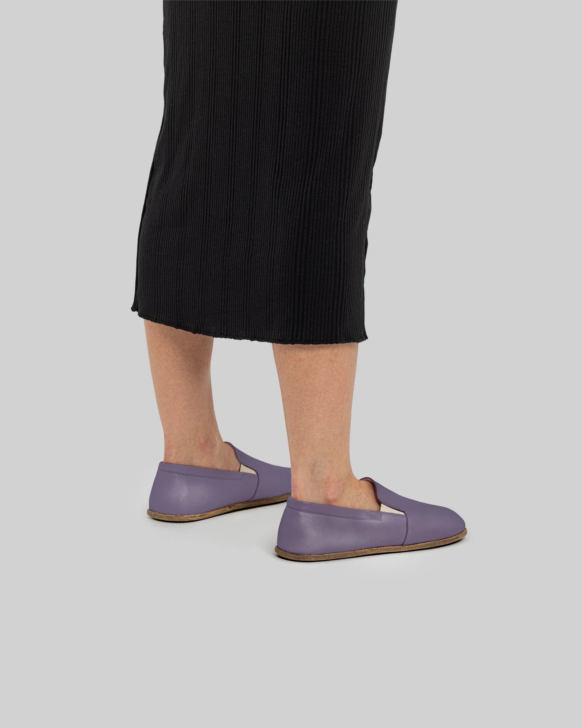 Detail Purple Barefoot Shoes - Handcrafted Calf Leather Turkey | Bespoky