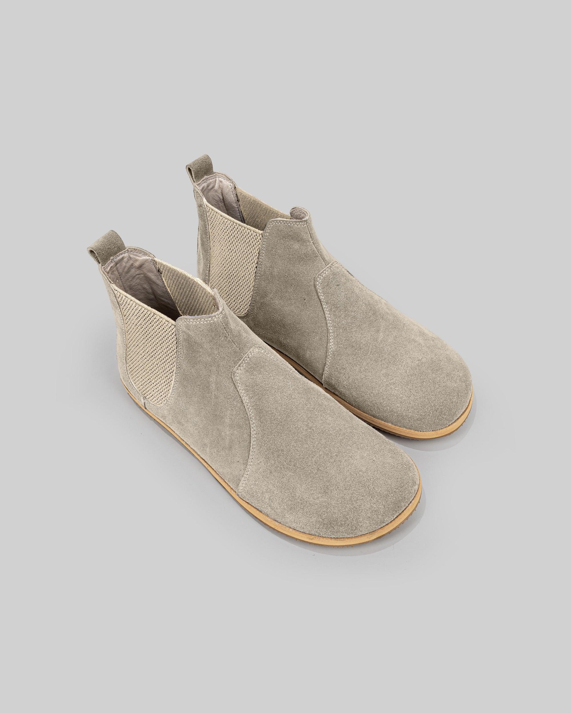 Women's Cream Chelsea Boots - Handcrafted Calf Leather Wide Toe Box | Bespoky