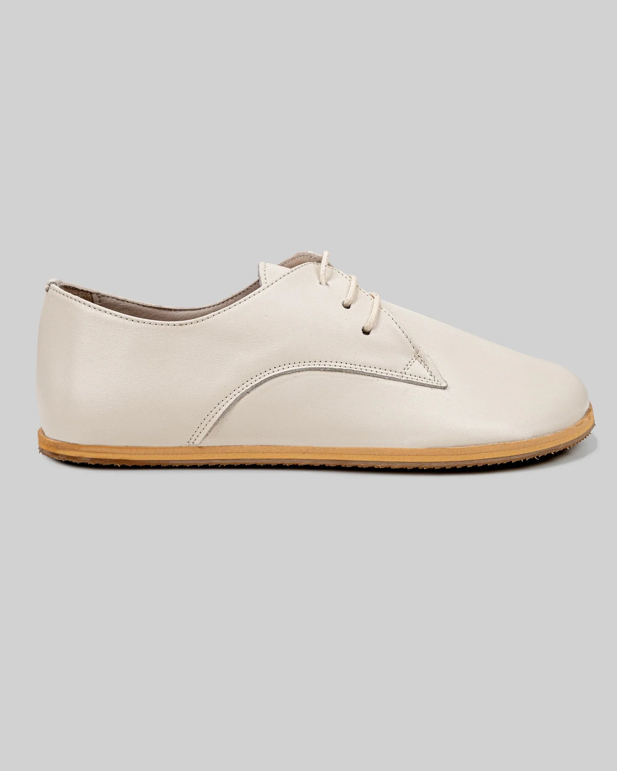 Back view Cream Oxford Shoes - Calf Leather Handcrafted | Bespoky