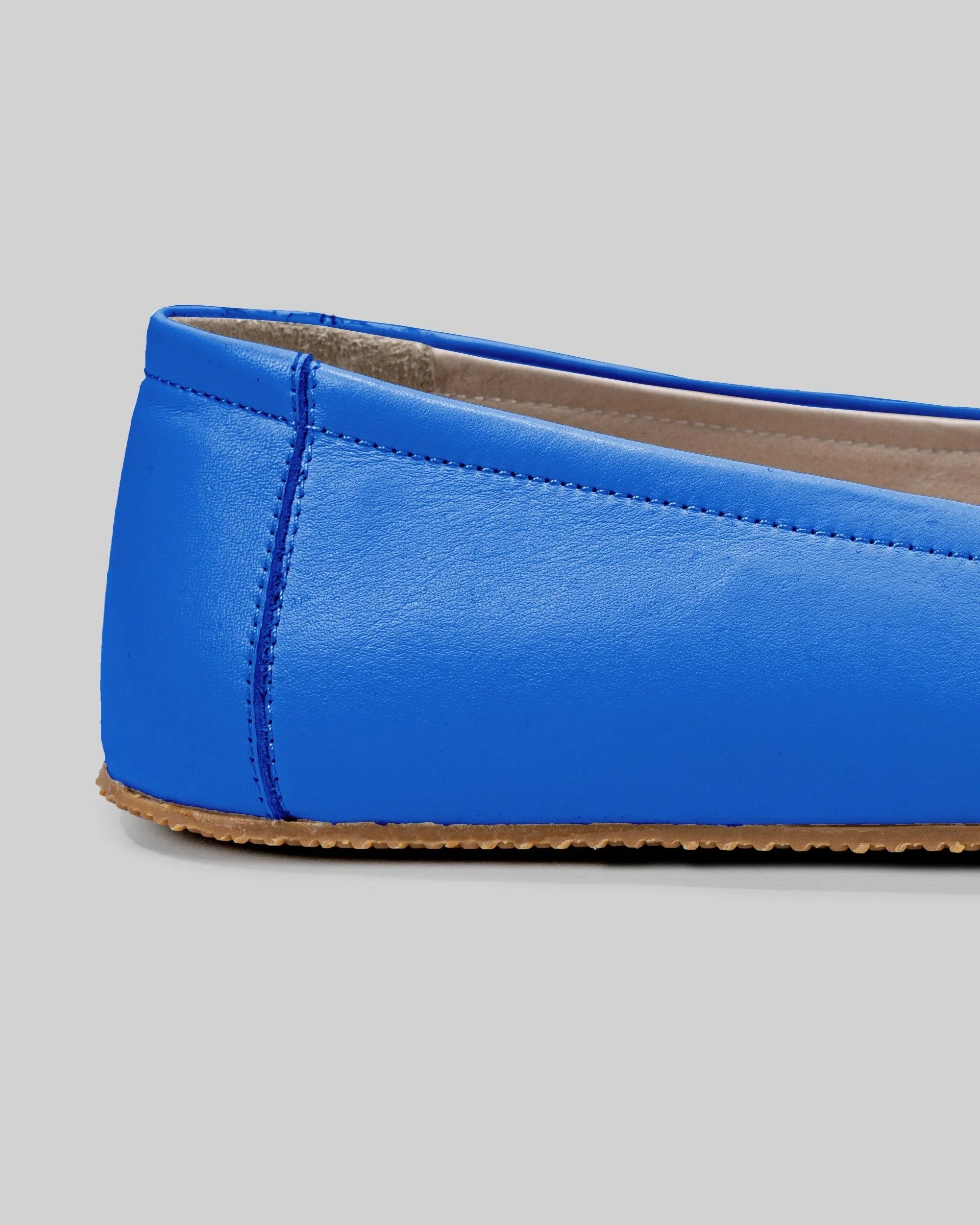 Top view Blue Ballet Flats - Handcrafted Calf Leather | Bespoky