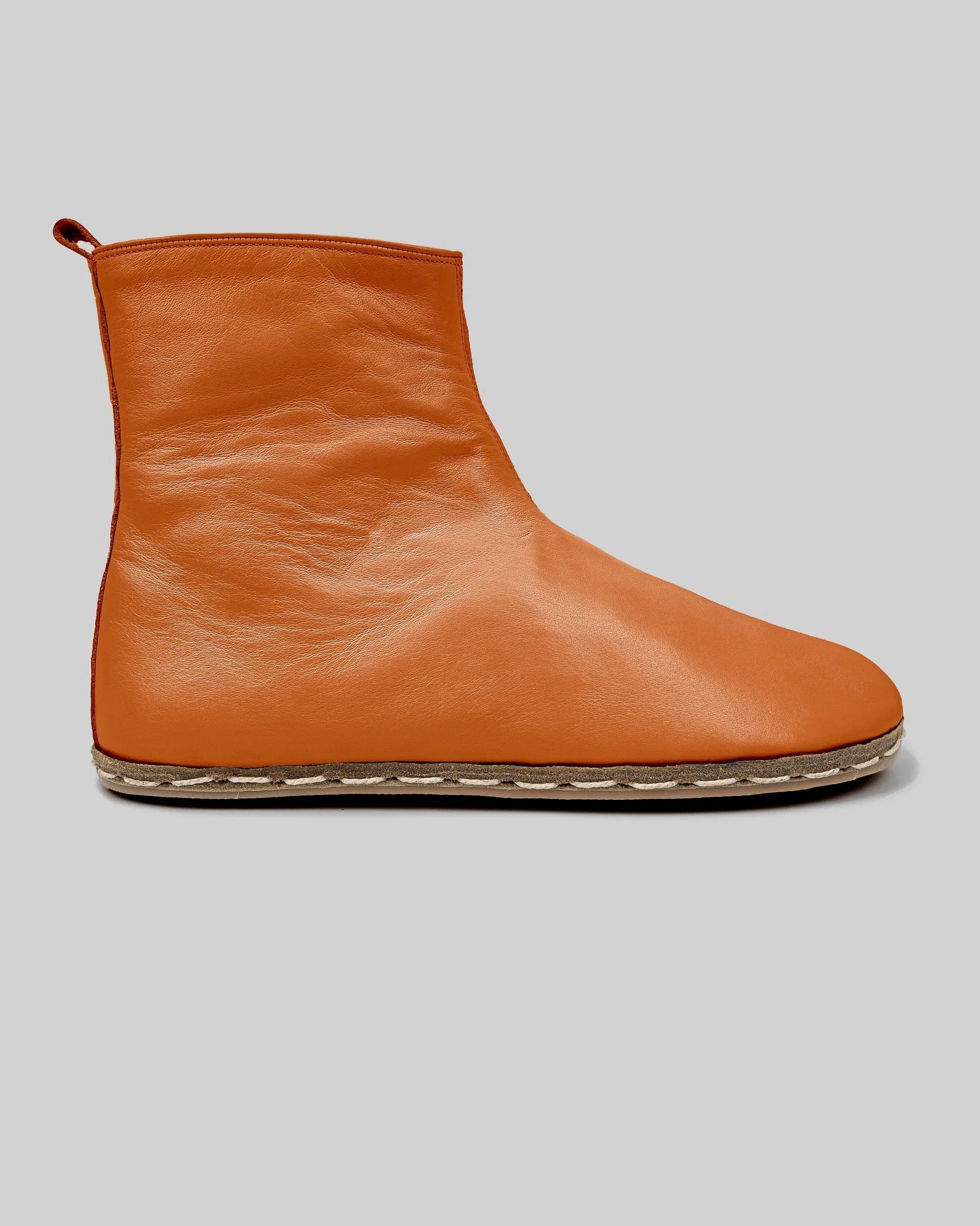 Back view Orange Chelsea Boots - Calf Leather Handcrafted | Bespoky