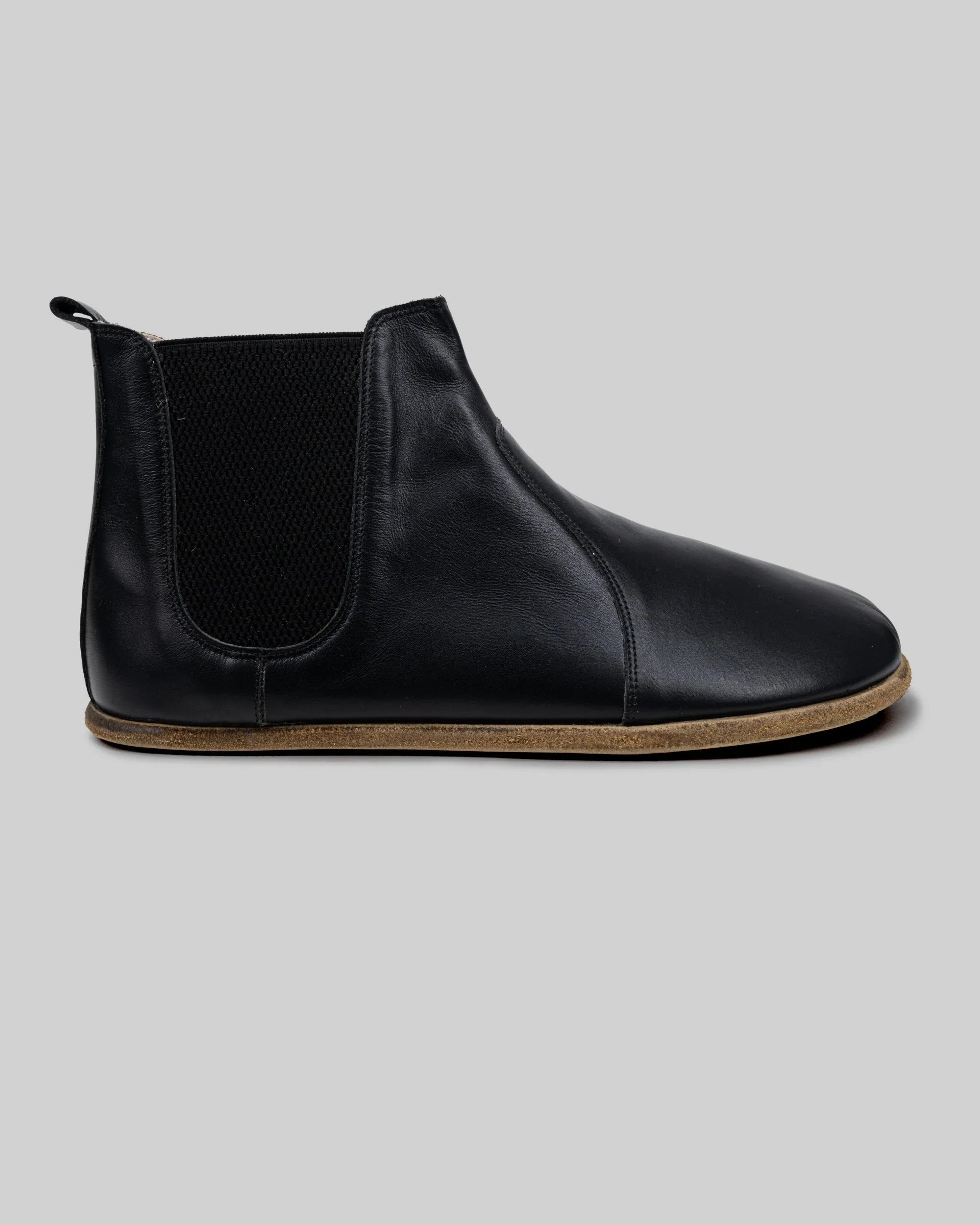 Back view Black Chelsea Boots - Calf Leather Handcrafted | Bespoky