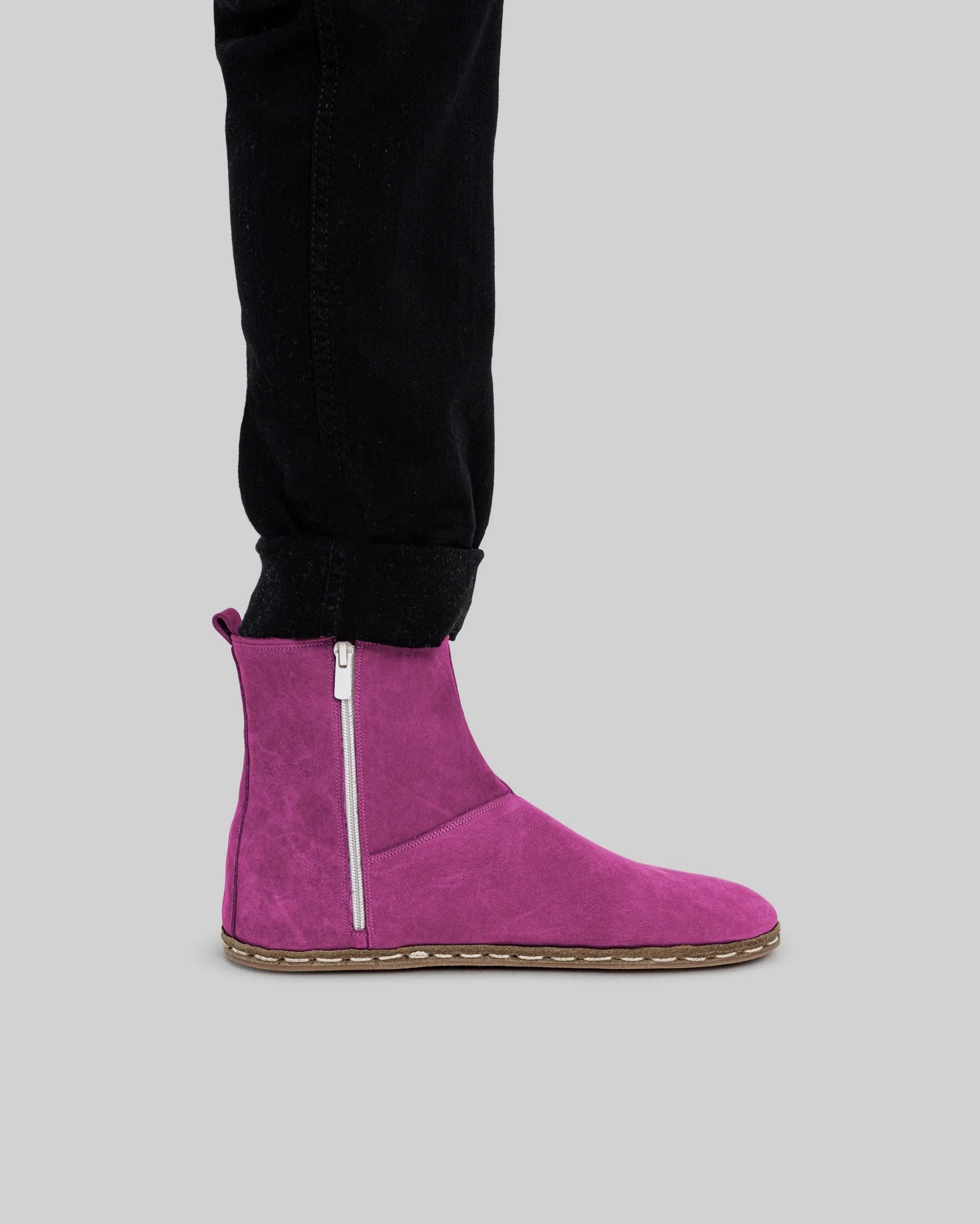 Detail Pink Chelsea Boots - Handcrafted Calf Leather Turkey | Bespoky