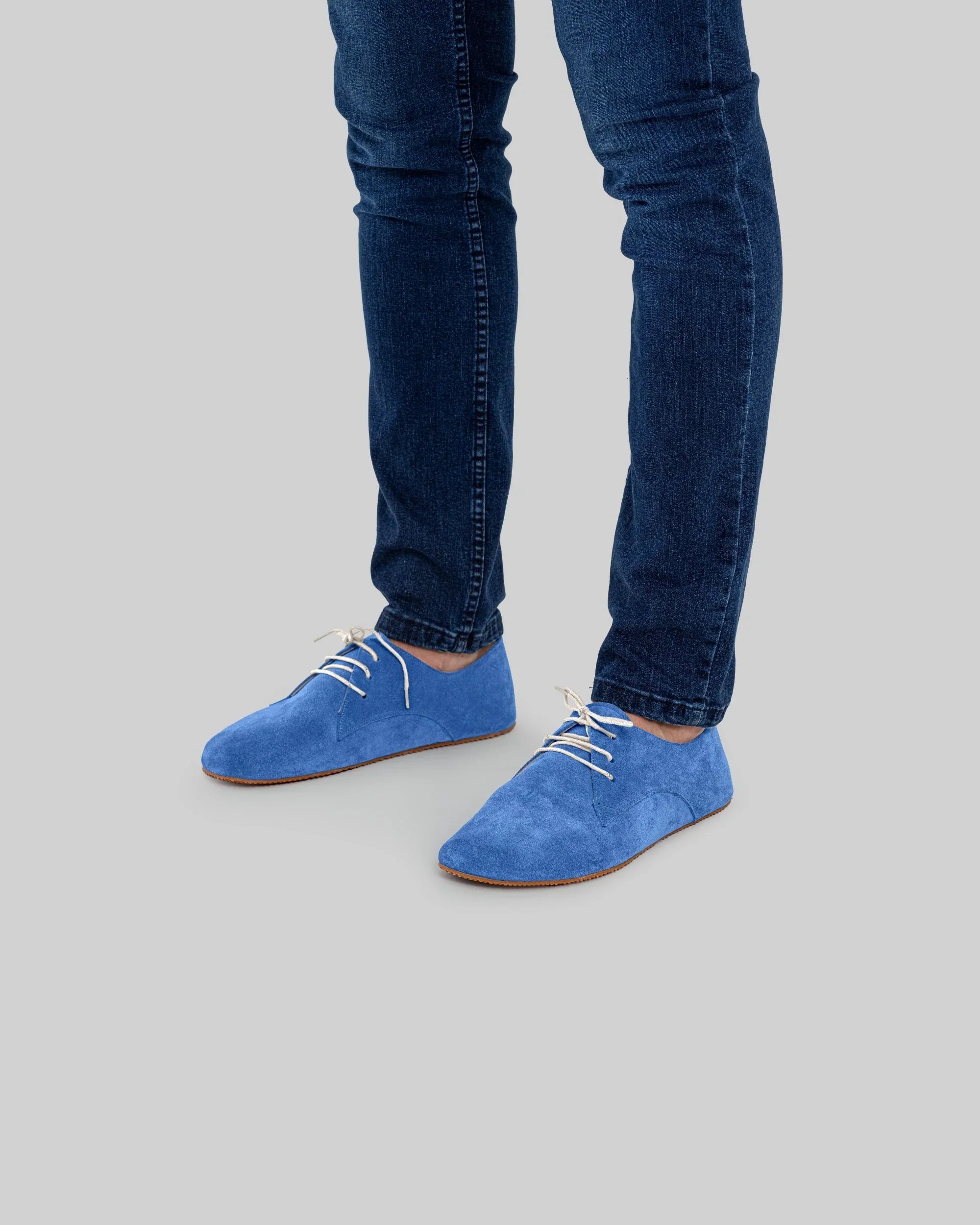 Detail Blue Oxford Shoes - Handcrafted Calf Leather Turkey | Bespoky
