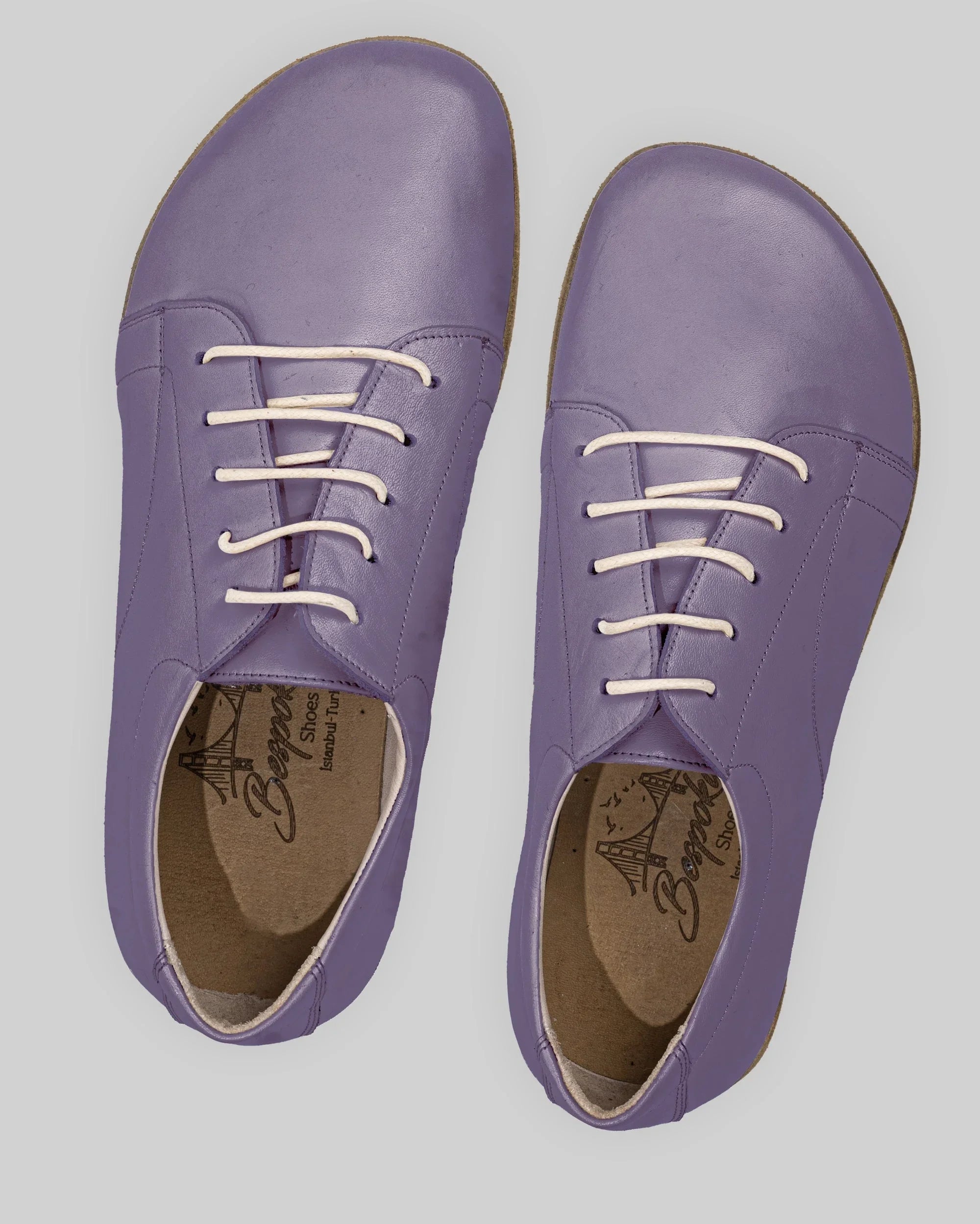 Side view Purple Barefoot Sneaker - Calf Leather Zero Drop | Bespoky