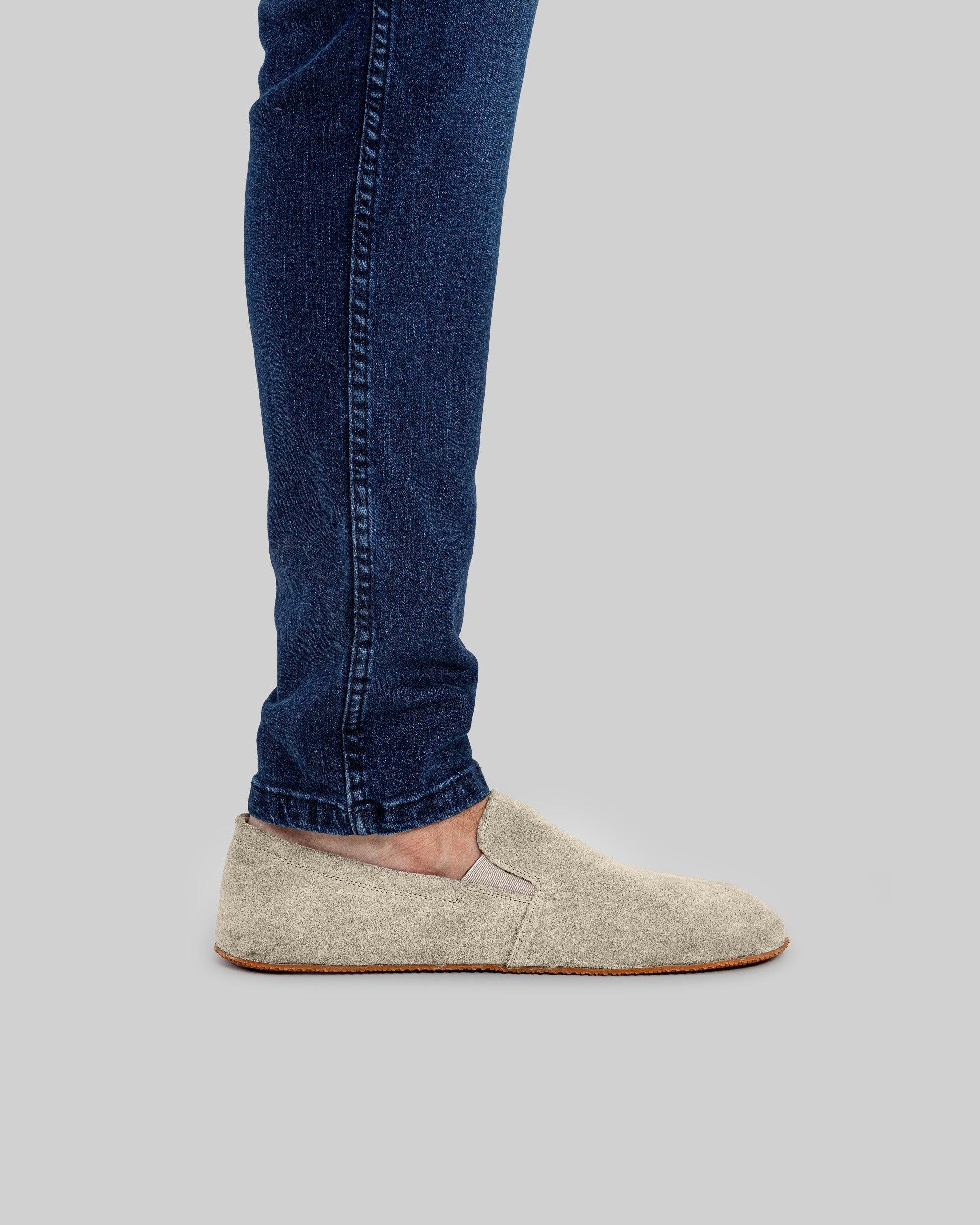 Detail Cream Barefoot Shoes - Handcrafted Calf Leather Turkey | Bespoky