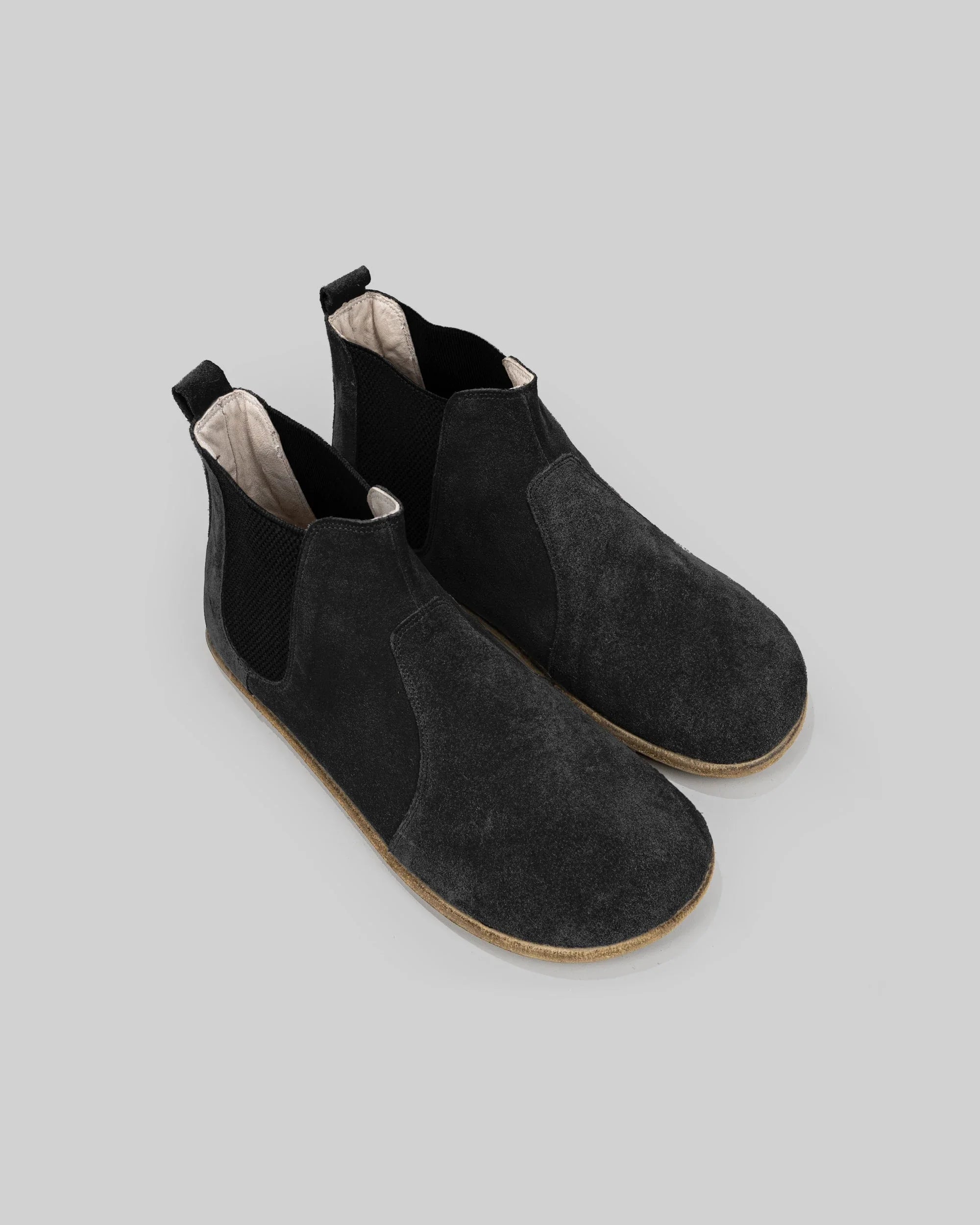 Women's Black Chelsea Boots - Handcrafted Calf Leather Wide Toe Box | Bespoky