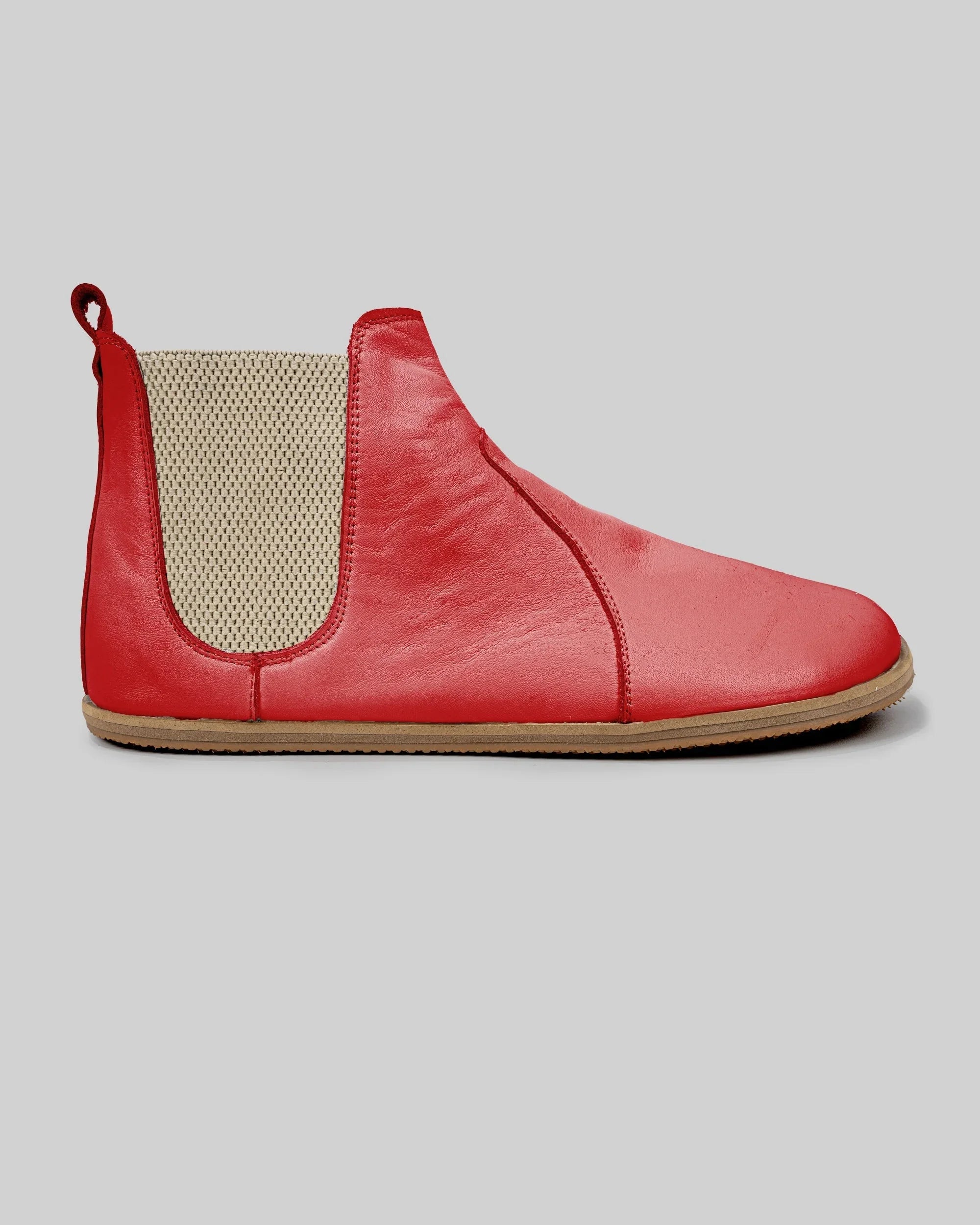 Top view Red Chelsea Boots - Handcrafted Calf Leather | Bespoky