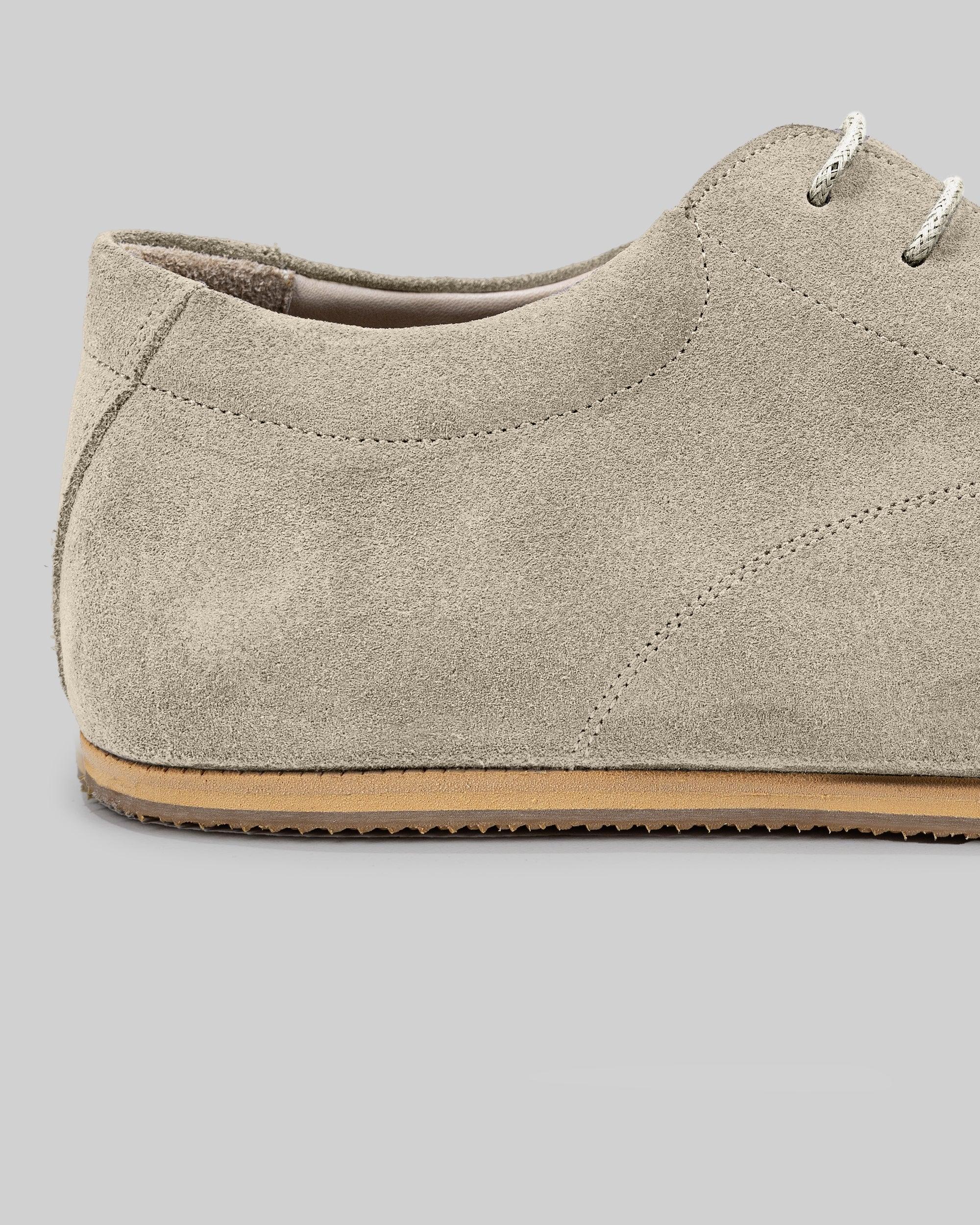 Top view Cream Barefoot Sneaker - Handcrafted Calf Leather | Bespoky