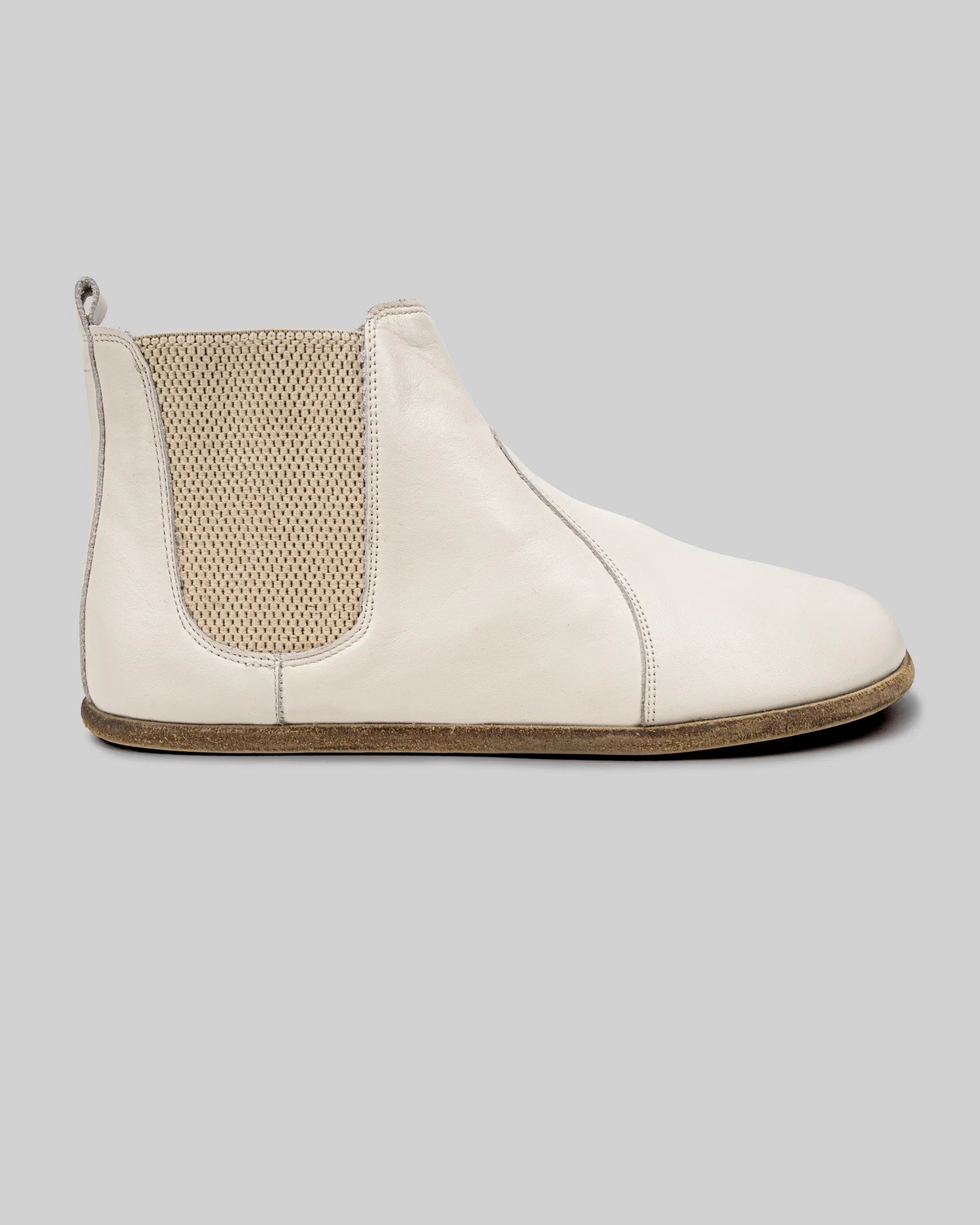 Top view Cream Chelsea Boots - Handcrafted Calf Leather | Bespoky