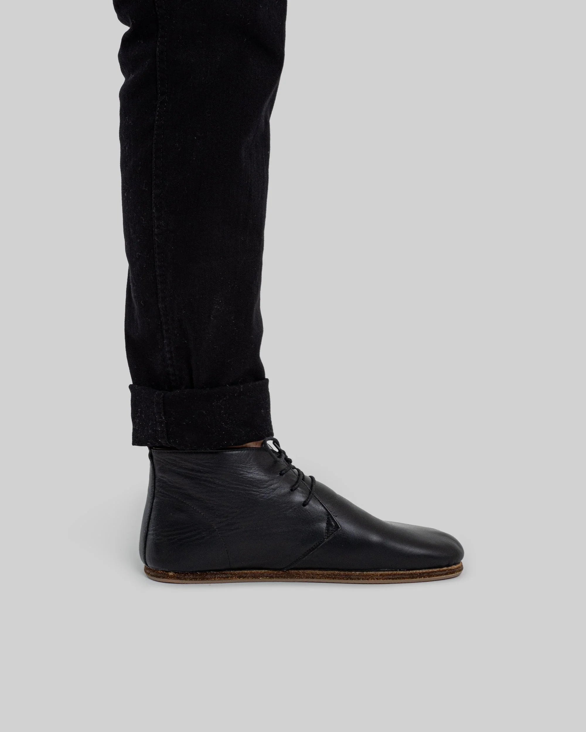Detail Black Ankle Boots - Handcrafted Calf Leather Turkey | Bespoky