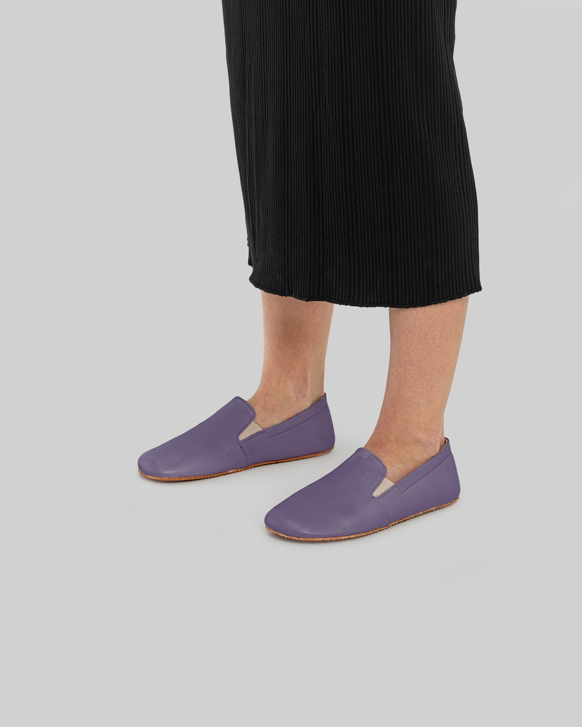 Detail Purple Barefoot Shoes - Handcrafted Calf Leather Turkey | Bespoky