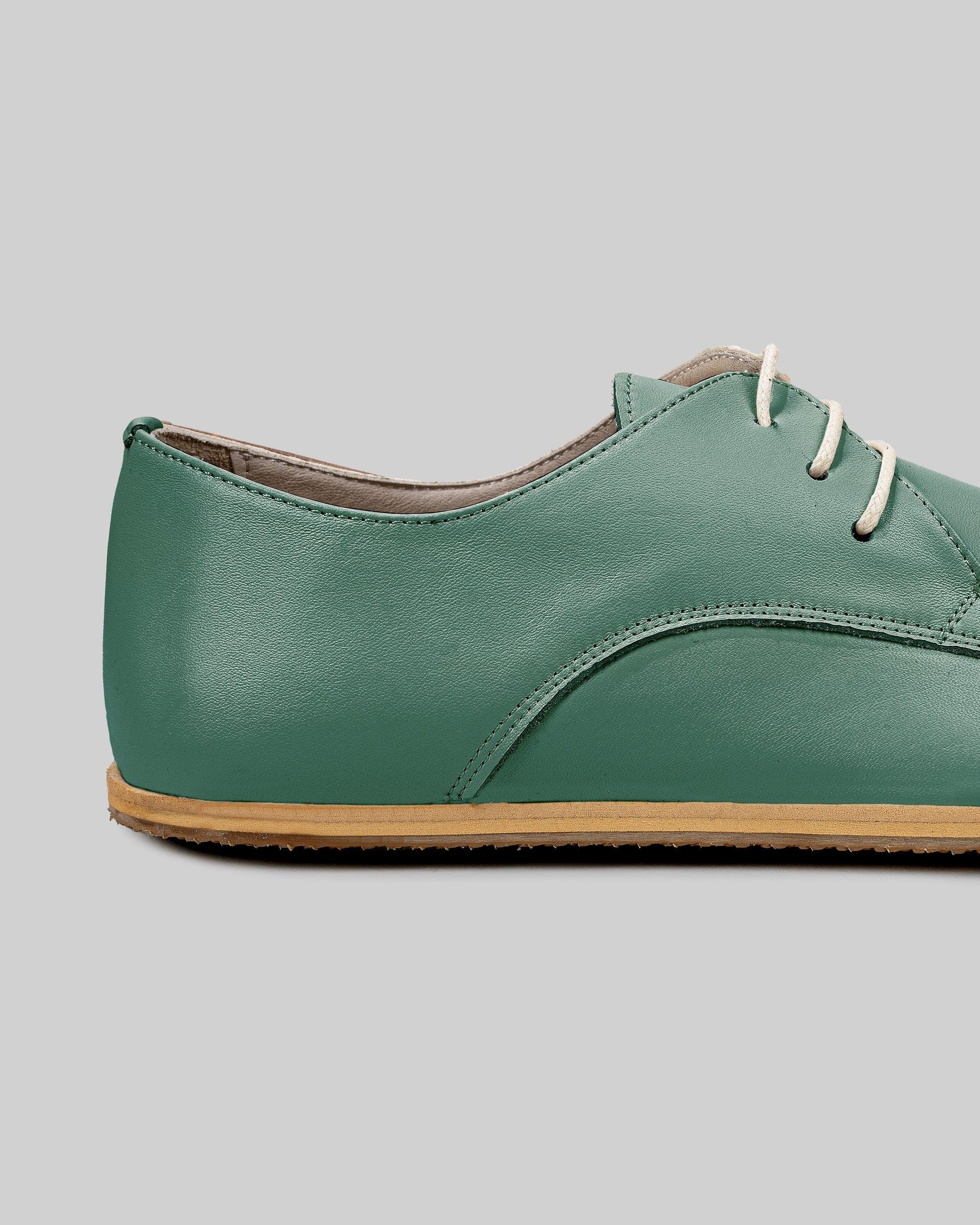 Top view Green Oxford Shoes - Handcrafted Calf Leather | Bespoky
