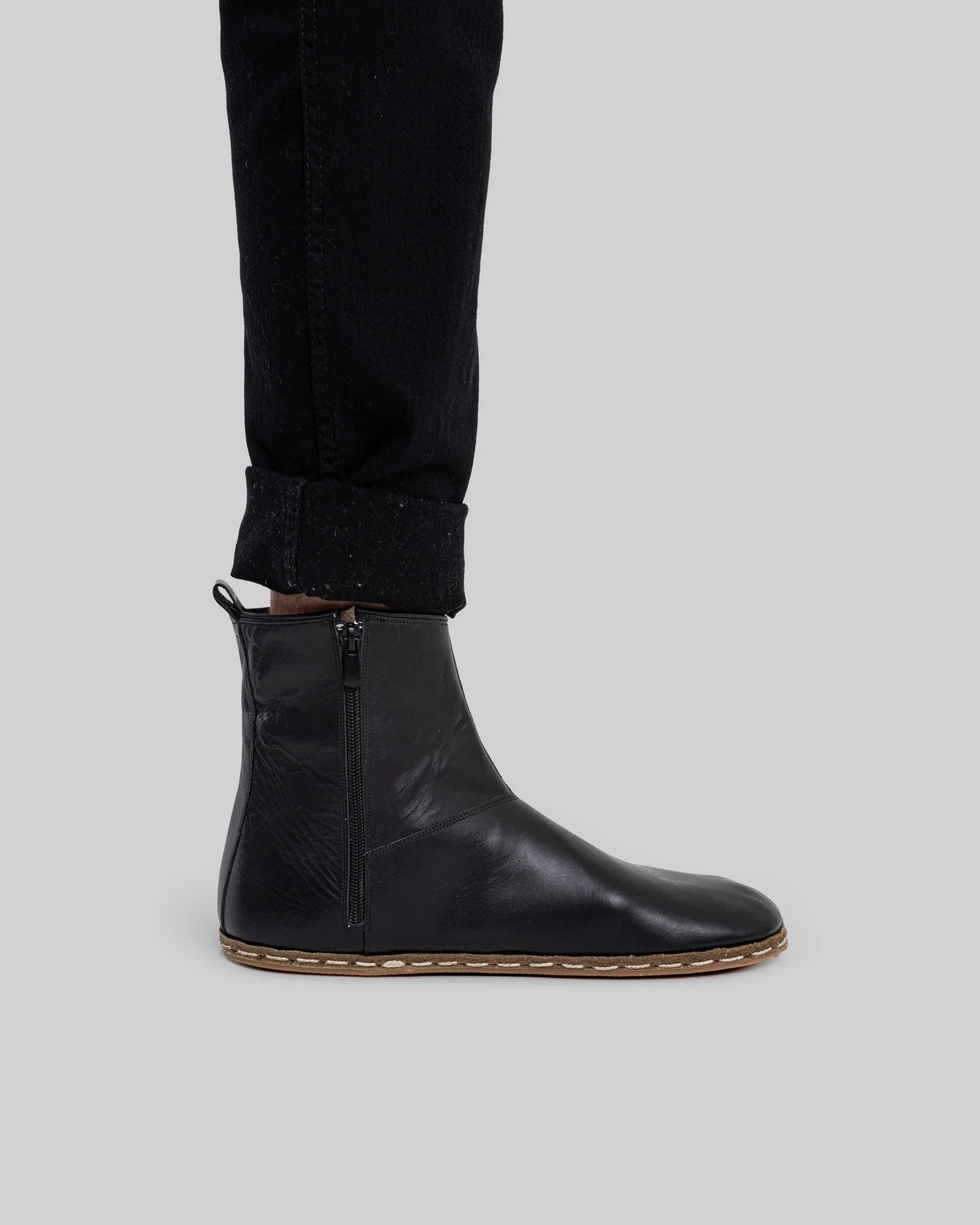 Detail Black Chelsea Boots - Handcrafted Calf Leather Turkey | Bespoky