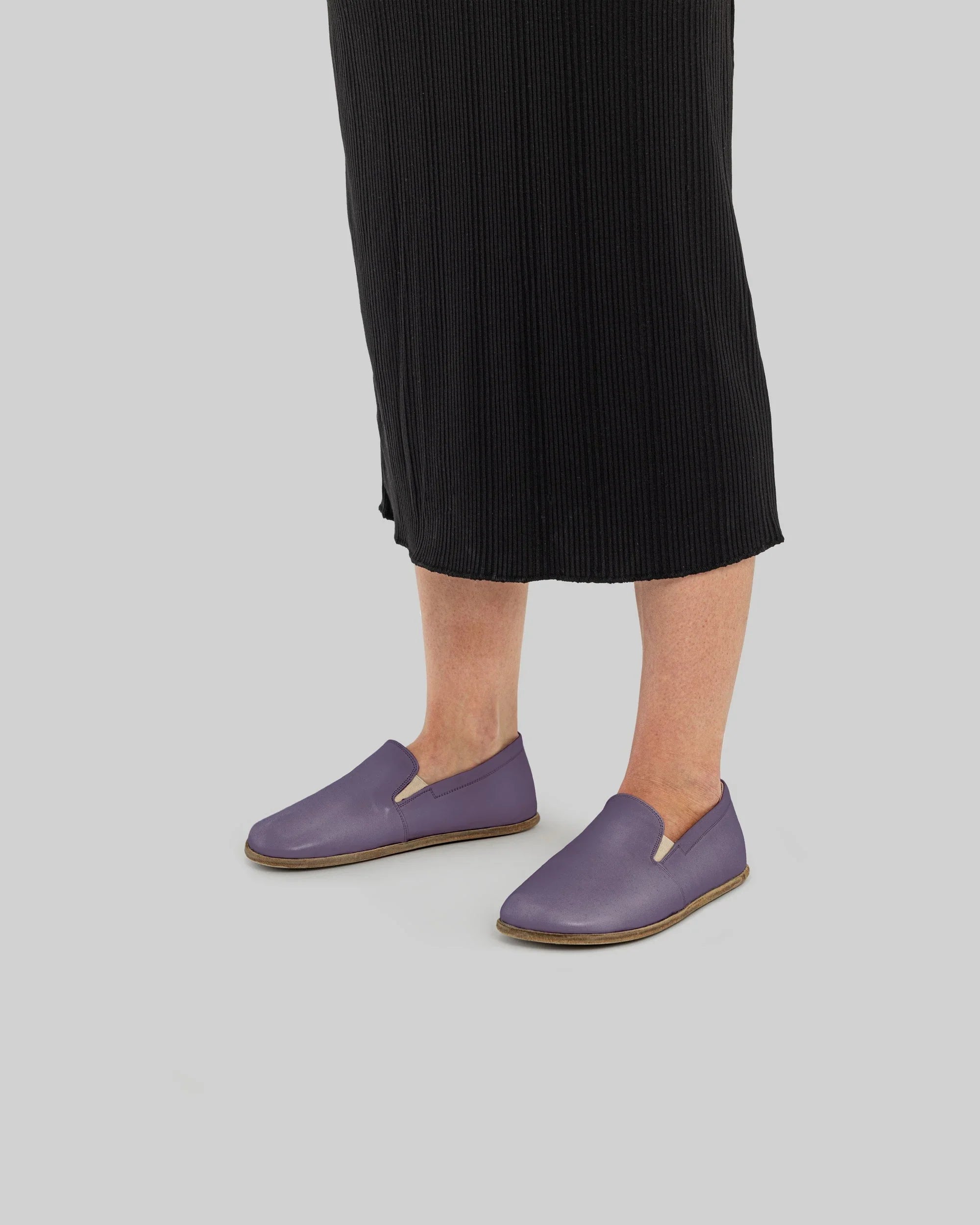 Top view Purple Barefoot Shoes - Handcrafted Calf Leather | Bespoky