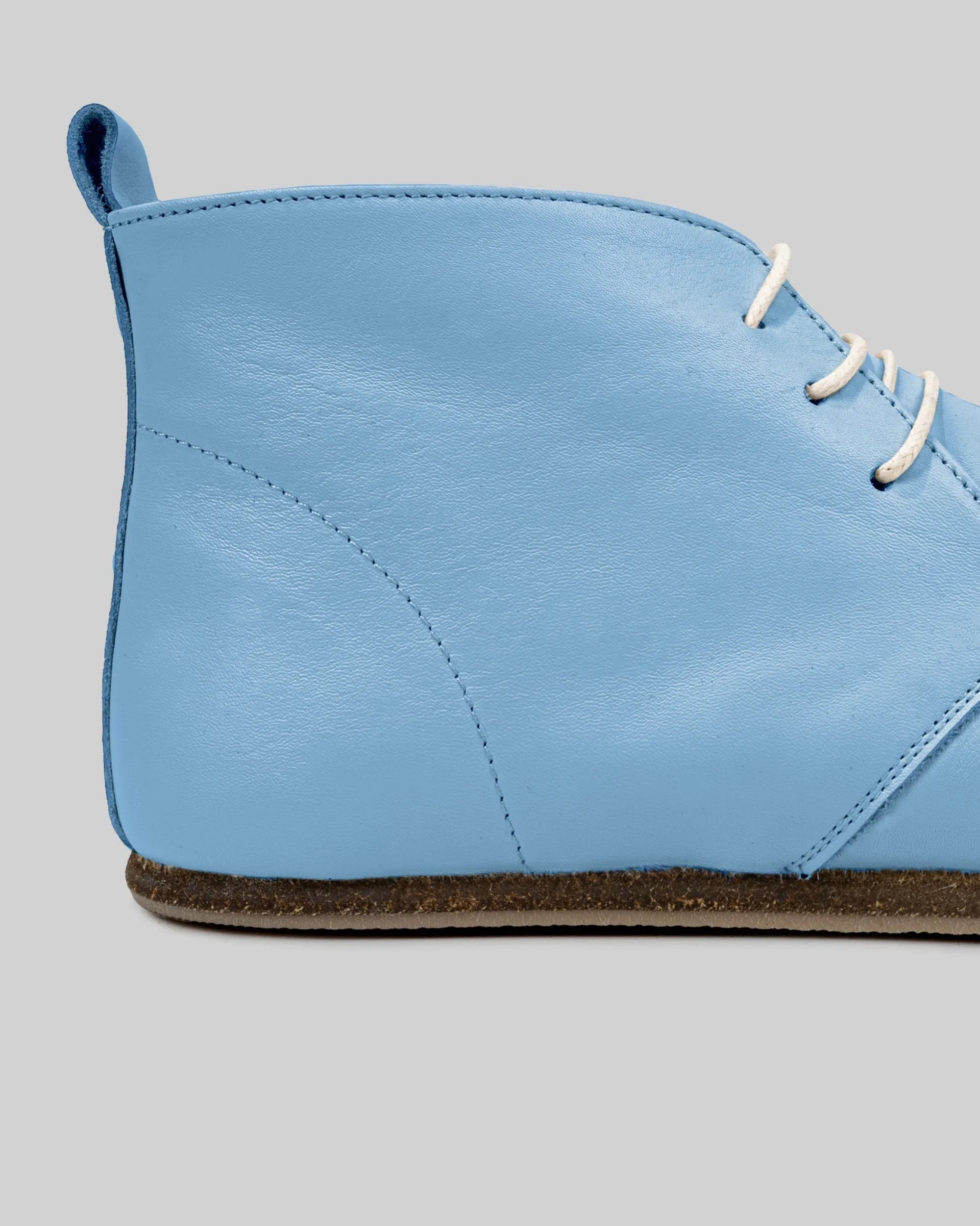Detail Baby Blue Ankle Boots - Handcrafted Calf Leather Turkey | Bespoky