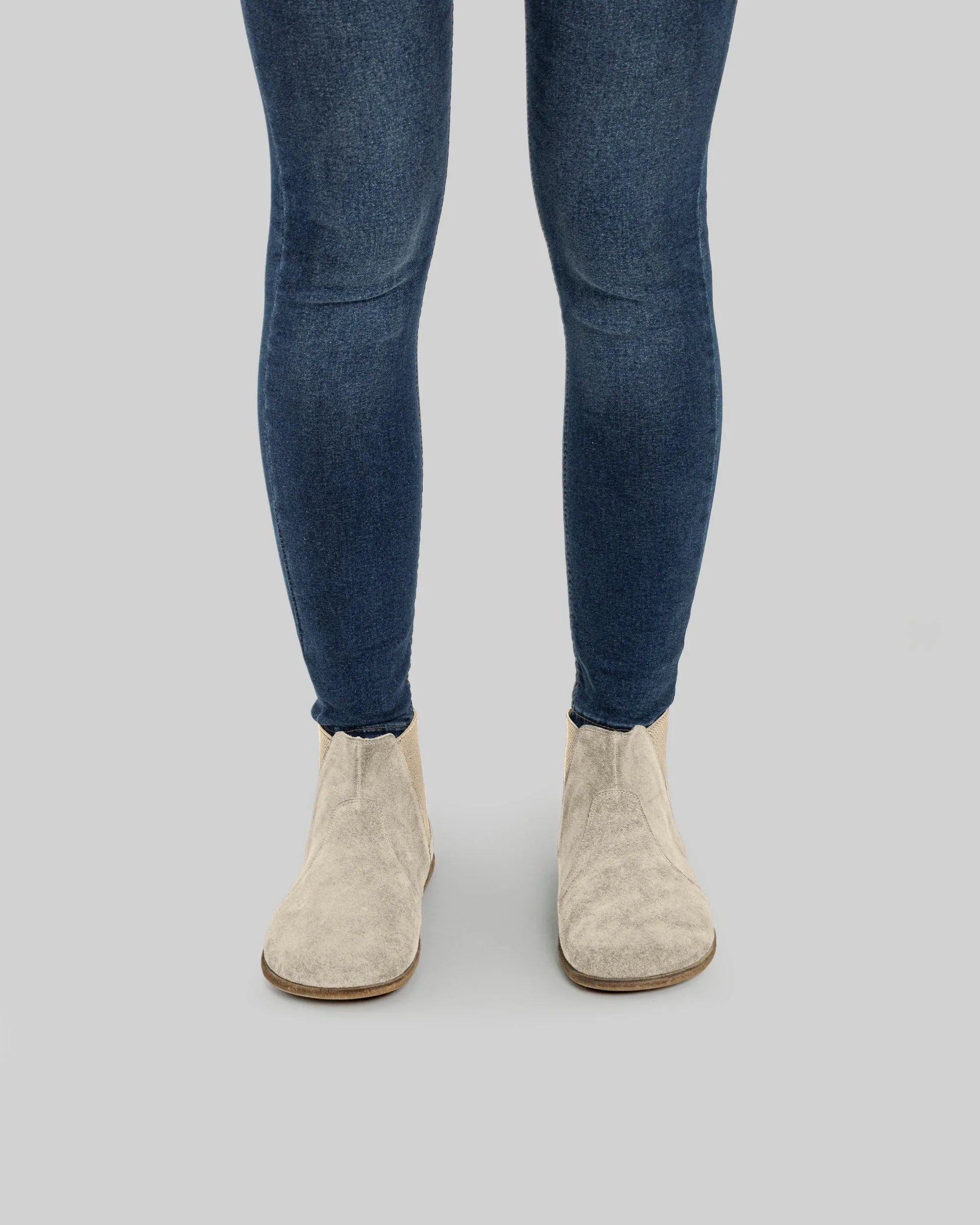 Detail Cream Suede Chelsea Boots - Handcrafted Calf Leather Turkey | Bespoky