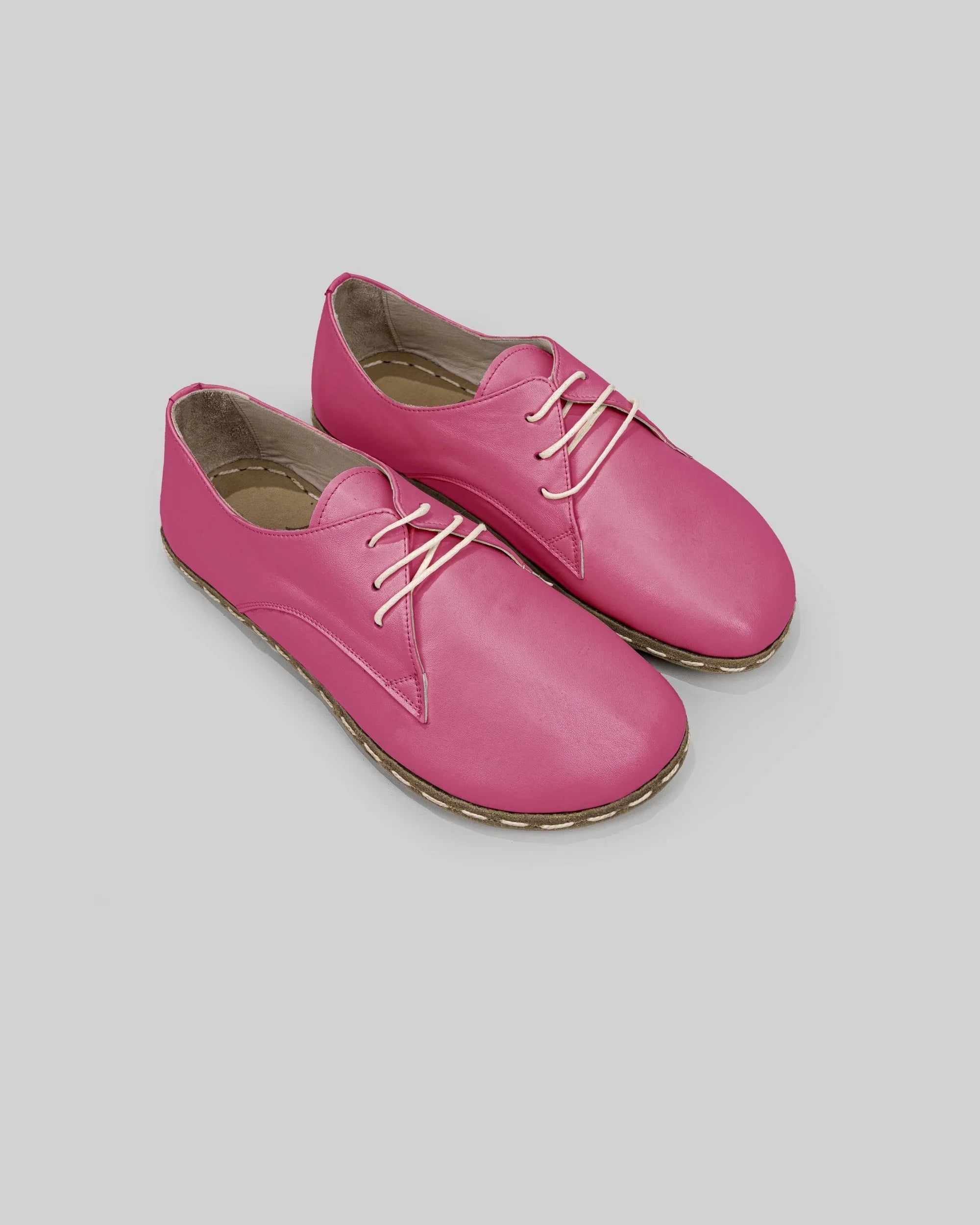 Women's Fuchsia Oxford Shoes - Handcrafted Calf Leather Wide Toe Box | Bespoky