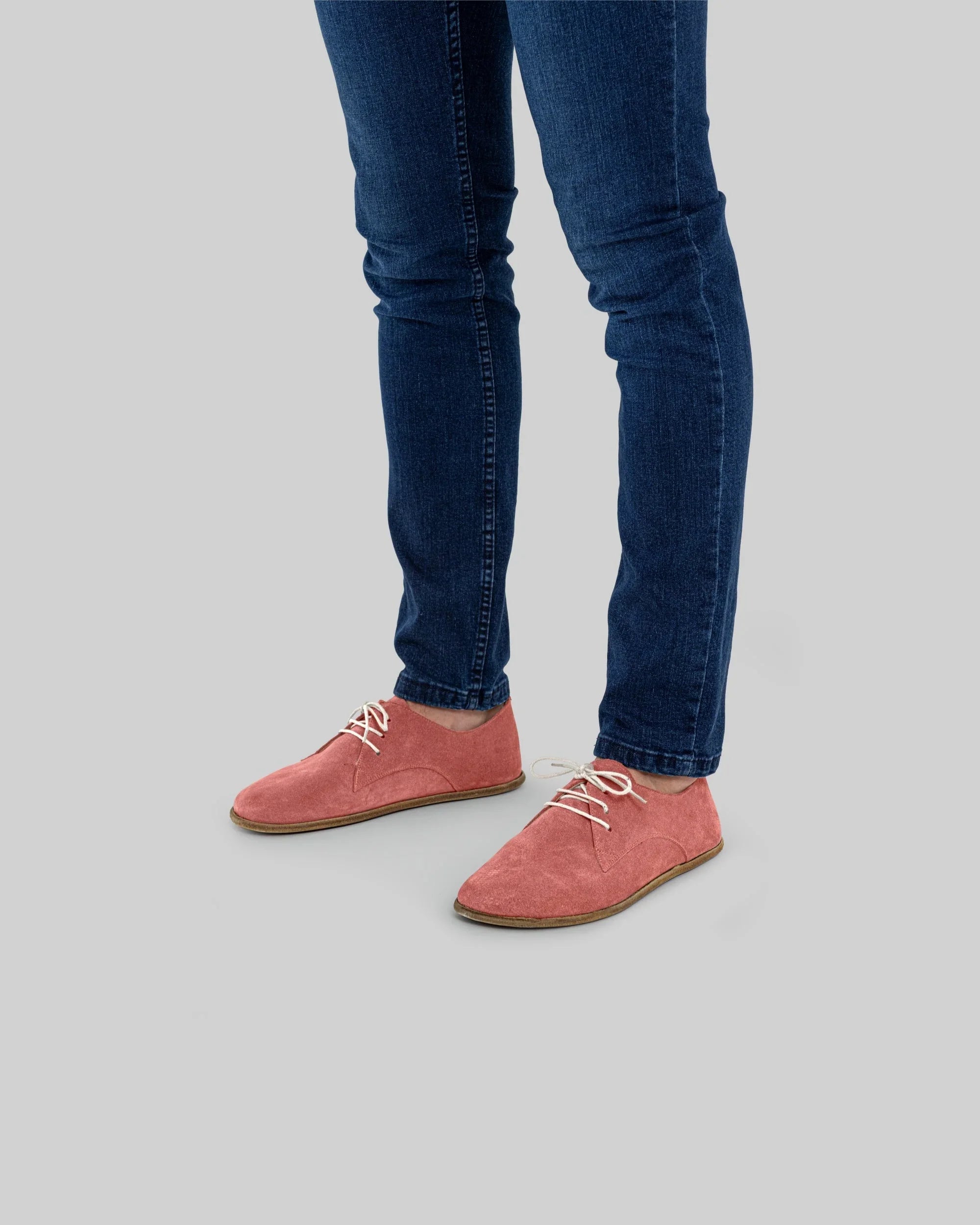 Side view Pink Oxford Shoes - Calf Leather Zero Drop | Bespoky