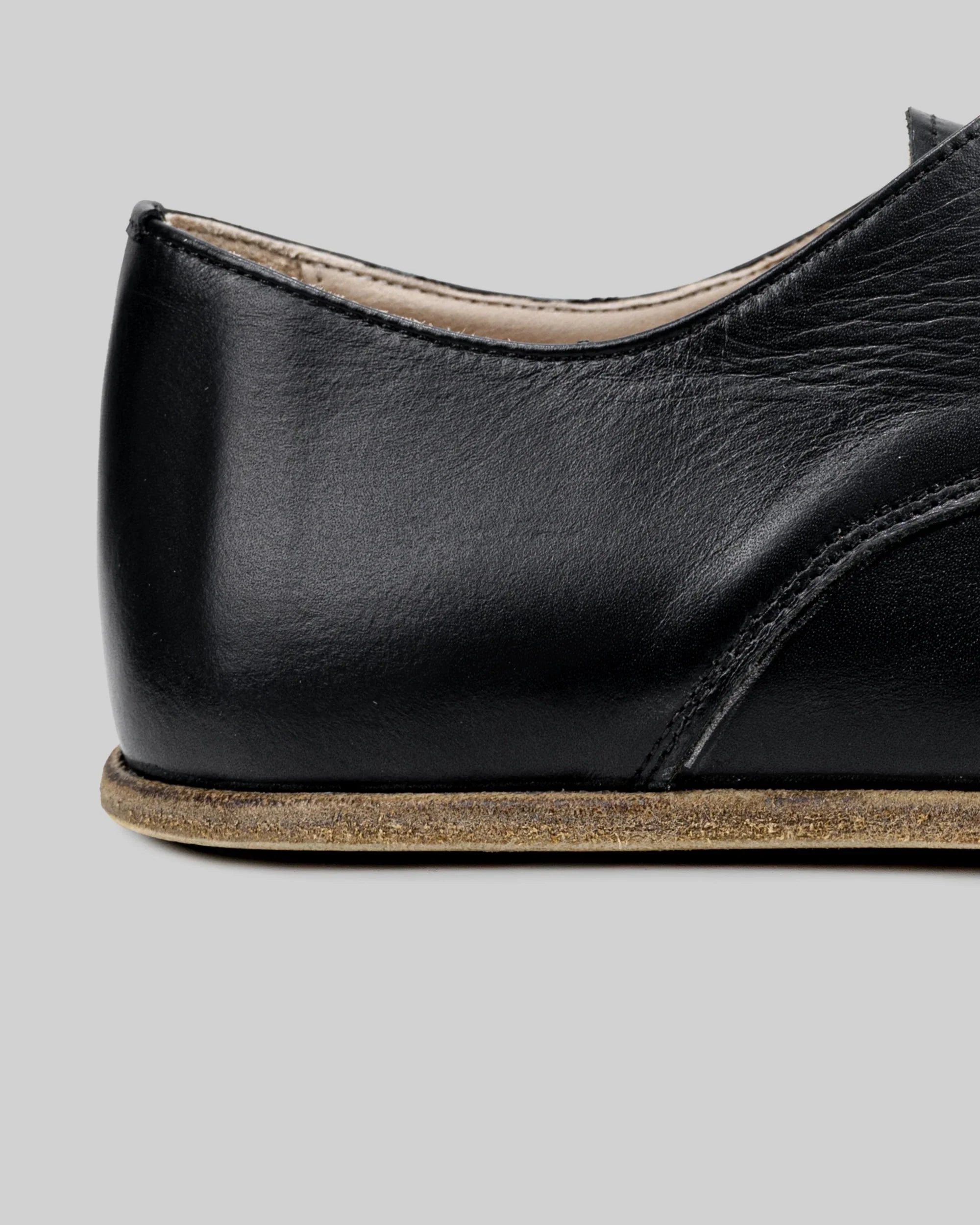 Top view Black Oxford Shoes - Handcrafted Calf Leather | Bespoky
